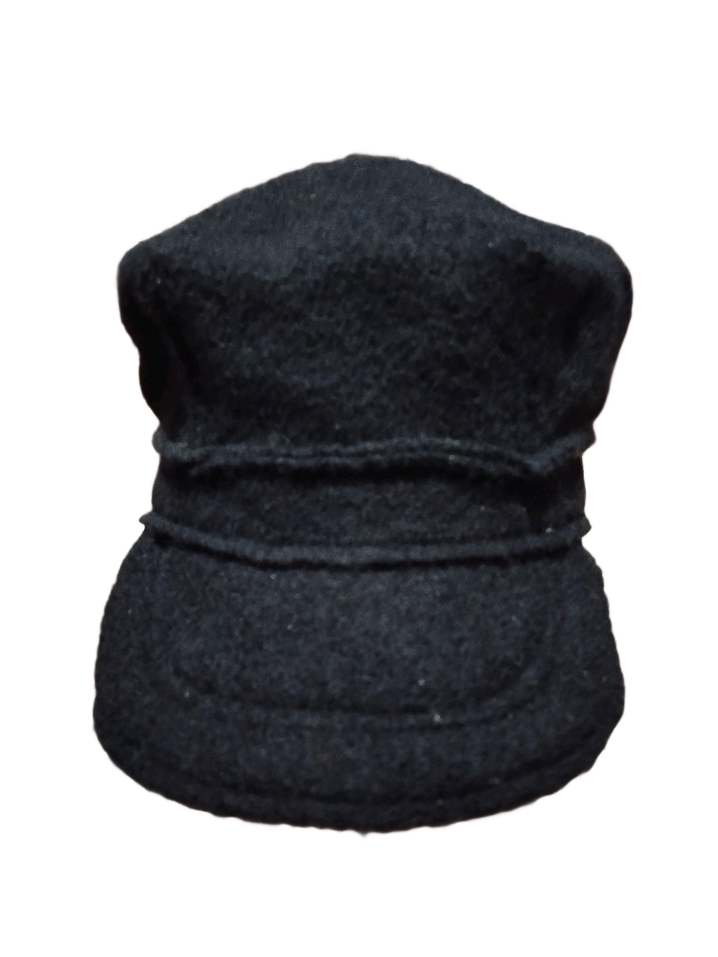 Zucca Zucca black wool felt mariner's often styled baker boy hat Size ONE SIZE - 3 Thumbnail