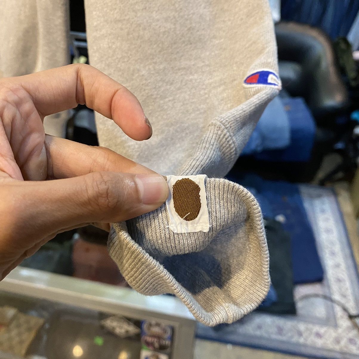 Bape × Champion 🔥VTG Bape x Champion Bape Good Ape reverse weave sweatshirt Size US M / EU 48-50 / 2 - 9 Thumbnail