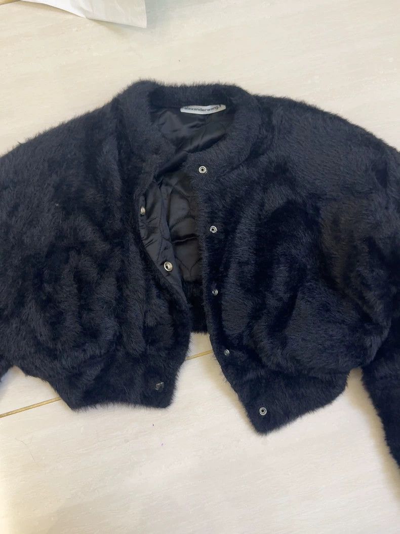 Alexander Wang Alexander Wang Black Faux Fur Short Coat- Size S / US 4 / IT 40 - 1 Thumbnail