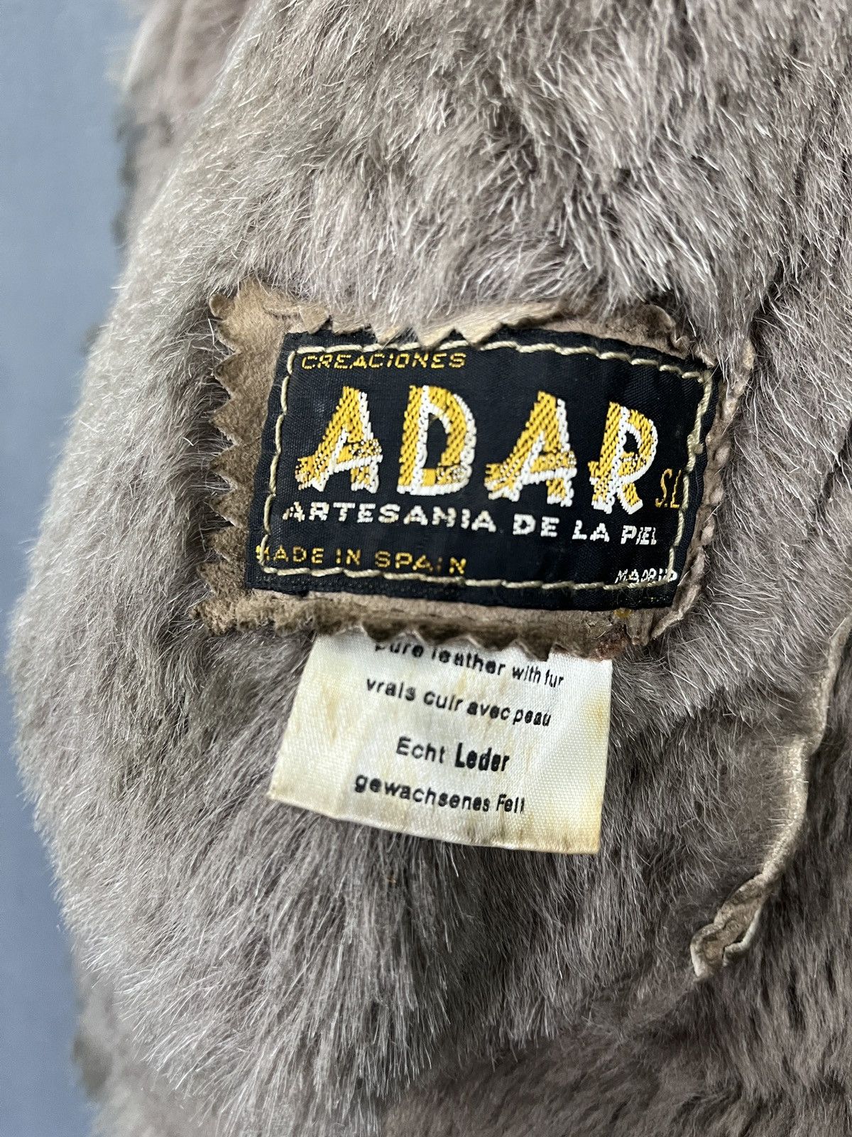 Designer ADAR MADE IN SPAIN SUEDE LEATHER JACKET SHEARLING FUR COAT Size US S / EU 44-46 / 1 - 10 Thumbnail