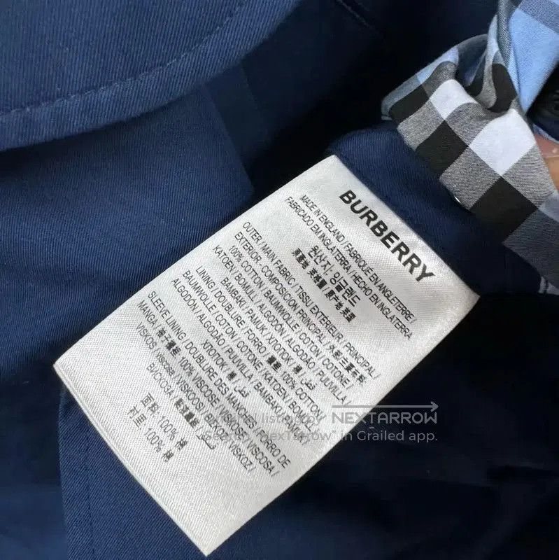 Burberry Burberry Men's Blue Cotton Overcoat. Size US M / EU 48-50 / 2 - 6 Thumbnail