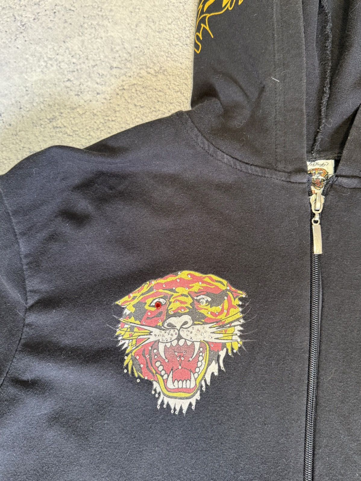 Ed Hardy Vintage Ed Hardy Tiger Zip Hoodie Tattoo Christian Audigier Size XXL / US 16-18 / IT 52-54 - 7 Thumbnail
