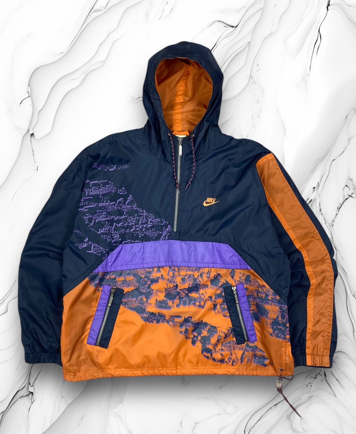 Nike Vintage 80s Nike Nylon Jacket 1/2 Zip Anorak Jacket Men’s Size US L / EU 52-54 / 3 - 1 Thumbnail