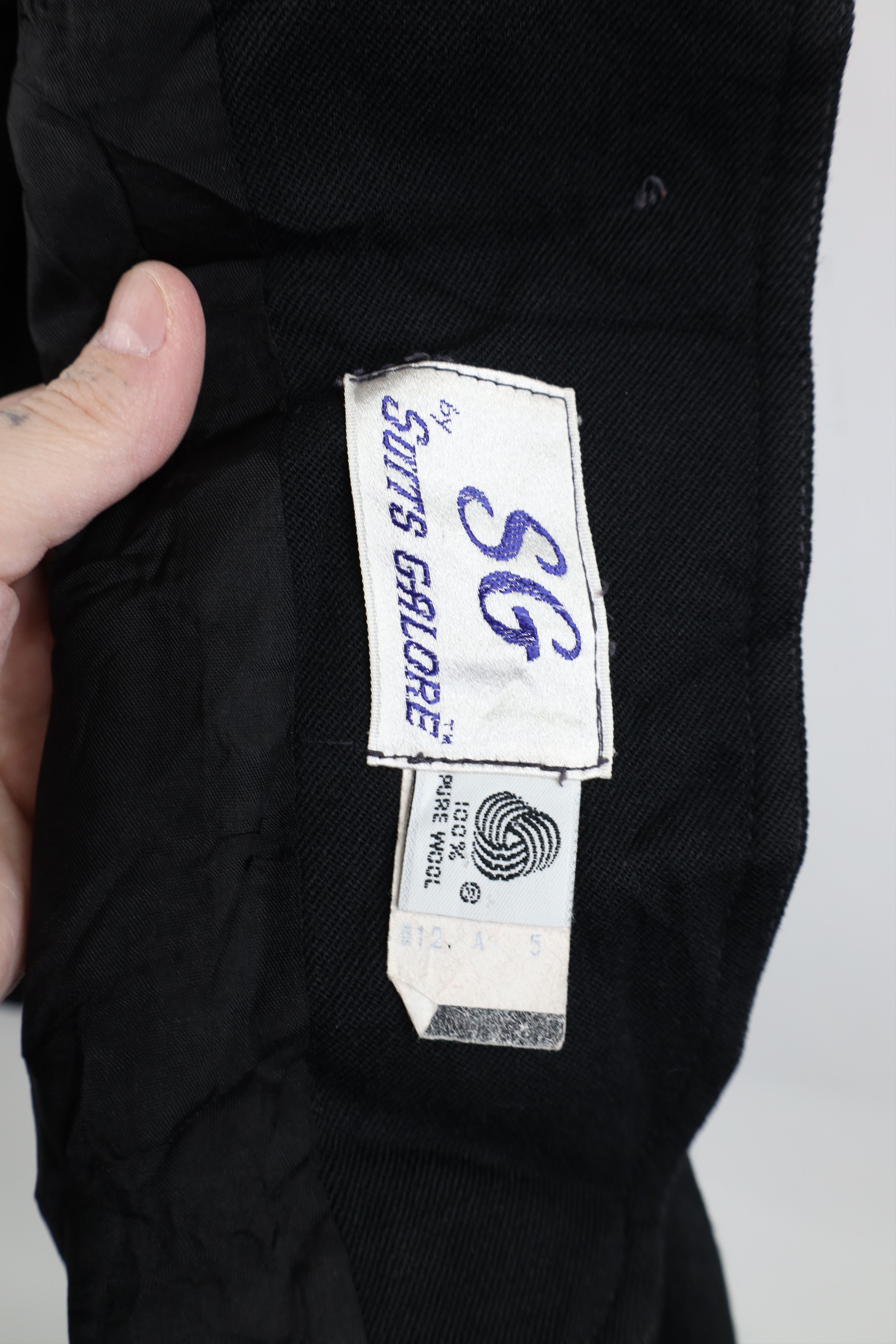 Vintage Vintage 70s Streetwear Wool Suit Coat Blazer Jacket Black Size XL / US 12-14 / IT 48-50 - 10 Thumbnail