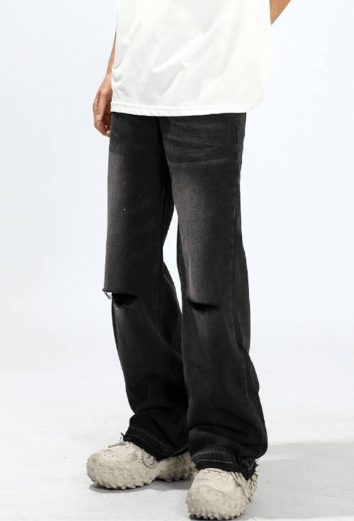 Japanese Brand × Jean American retro washed distressed loose ripped jeans Size US 32 / EU 48 - 3 Thumbnail
