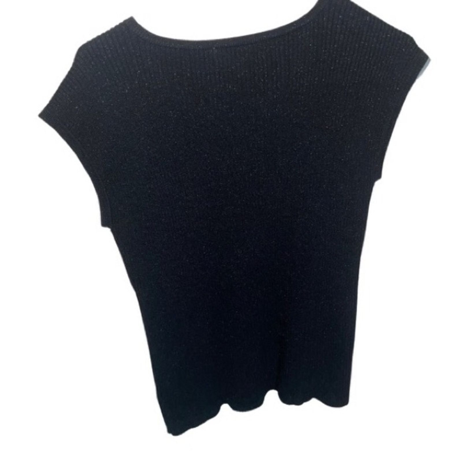 Michael Kors Michael Kors Shimmer Ribbed Knit Sweater Short Sleeve Top Size M / US 6-8 / IT 42-44 - 3 Thumbnail