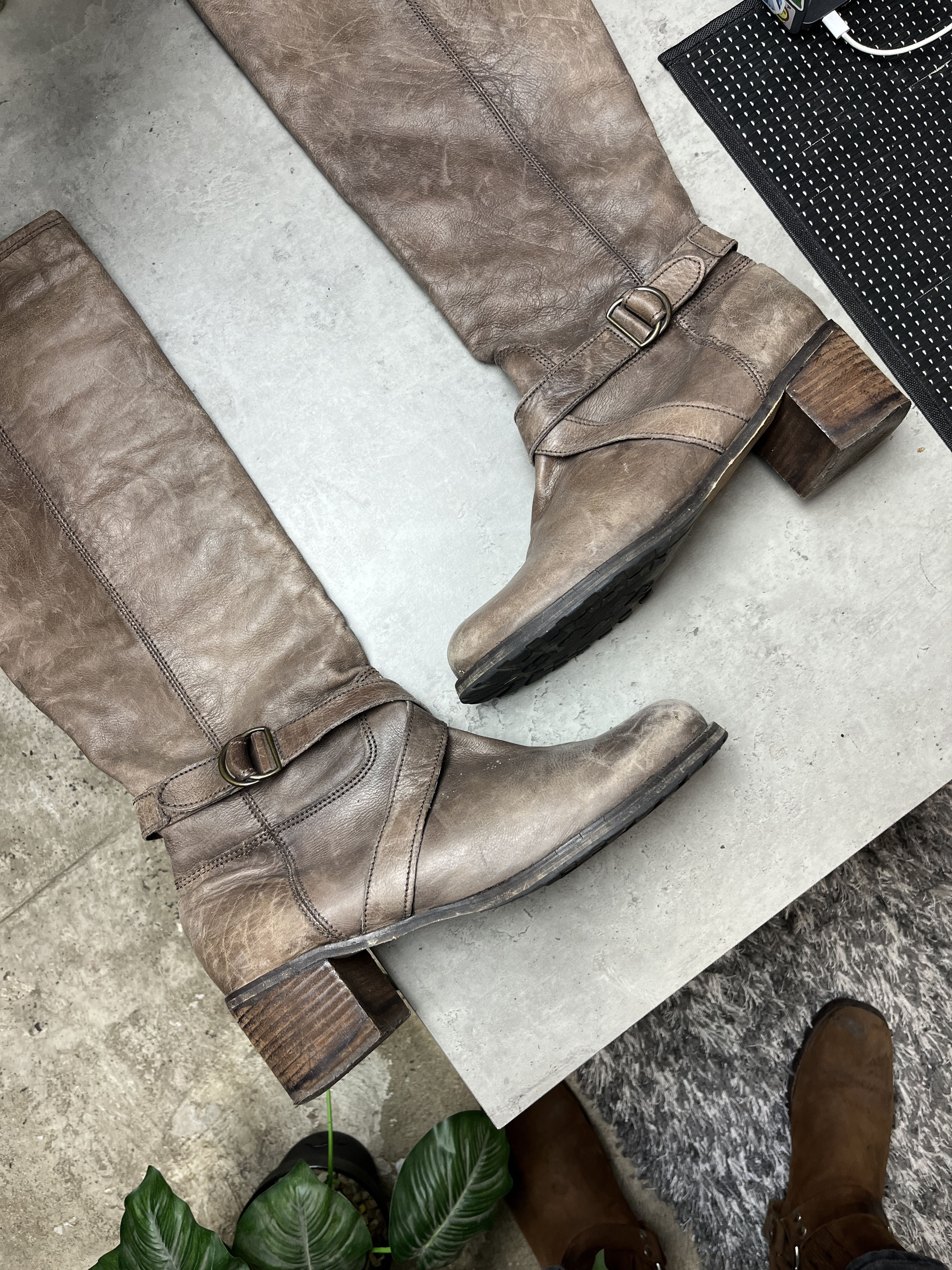 Other 2000s FACTORY LEATHER KNEE HIGH HARNESS BOOTS - 5125 Size US 9 / EU 42 - 3 Thumbnail