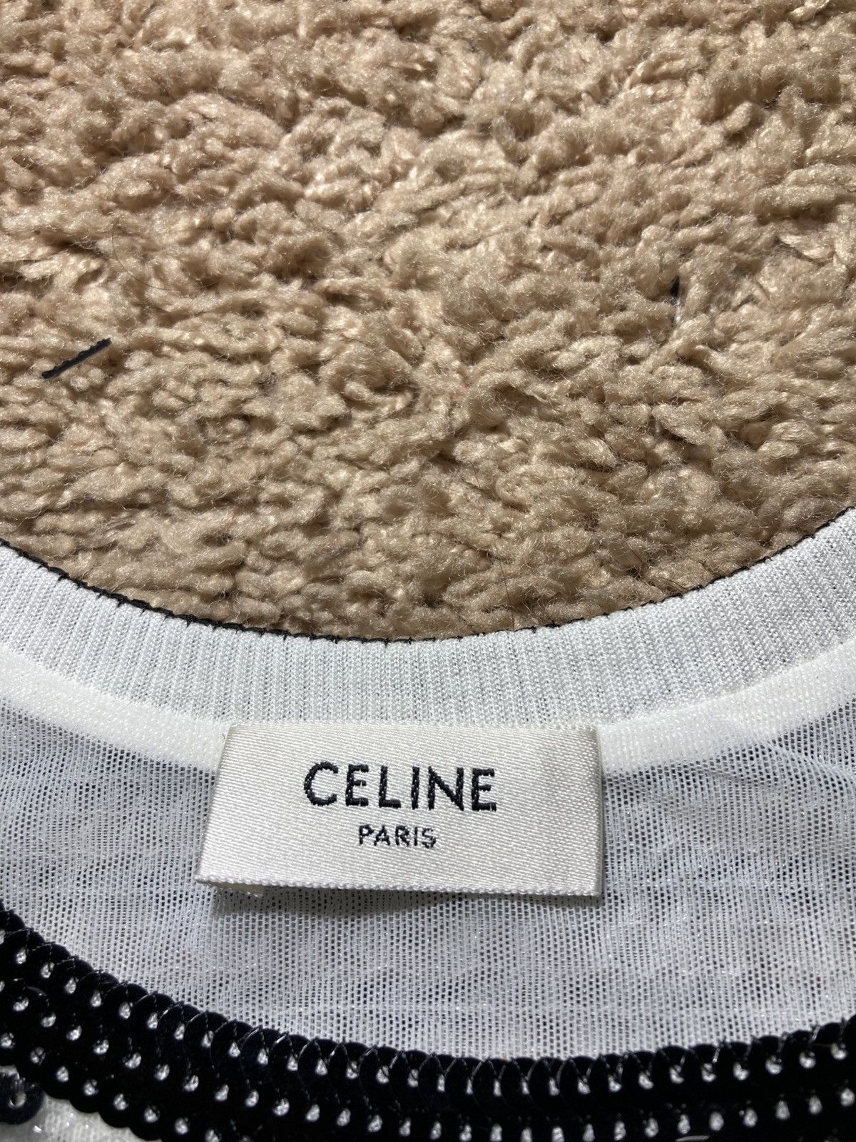 Celine × Hedi Slimane New AW23 Celine Sequin Tank Top Black White 2023 Striped HS Size US S / EU 44-46 / 1 - 2 Thumbnail