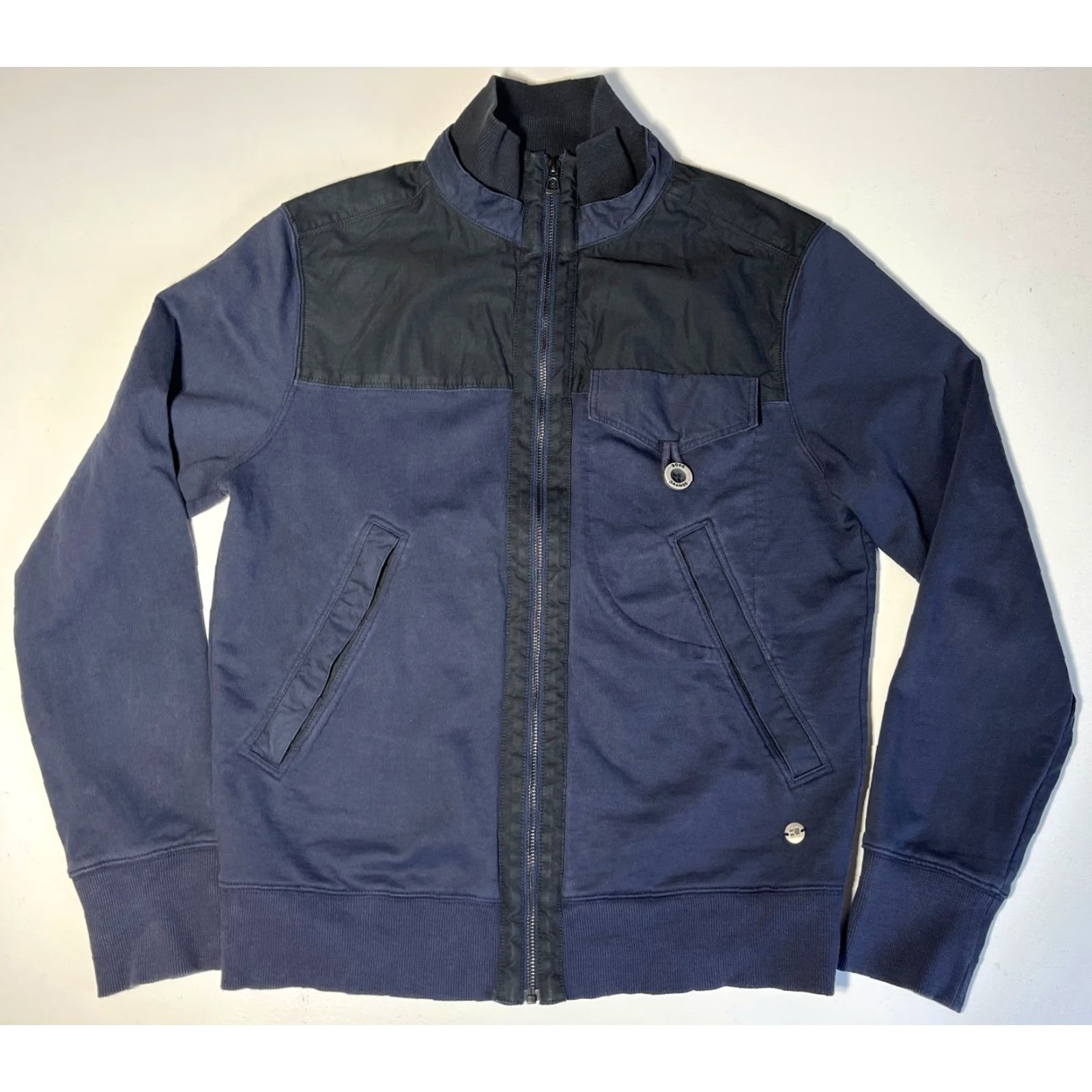 Hugo Boss HUGO BOSS Men's Boss Orange Jacket Navy S City, Designer, Classic, Travel, Casual, Knit, Zip, Pockets - Jacket - Men - Navy - S Size US S / EU 44-46 / 1 - 3 Thumbnail