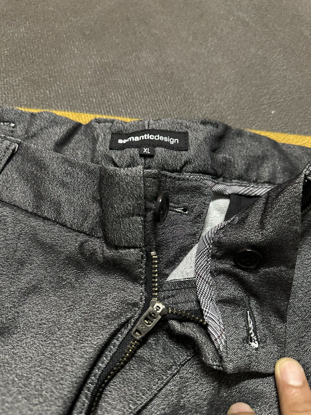 Japanese Brand × semanticdesign Semantic Design Gray Metallic Casual Pant Size US 33 - 13 Thumbnail