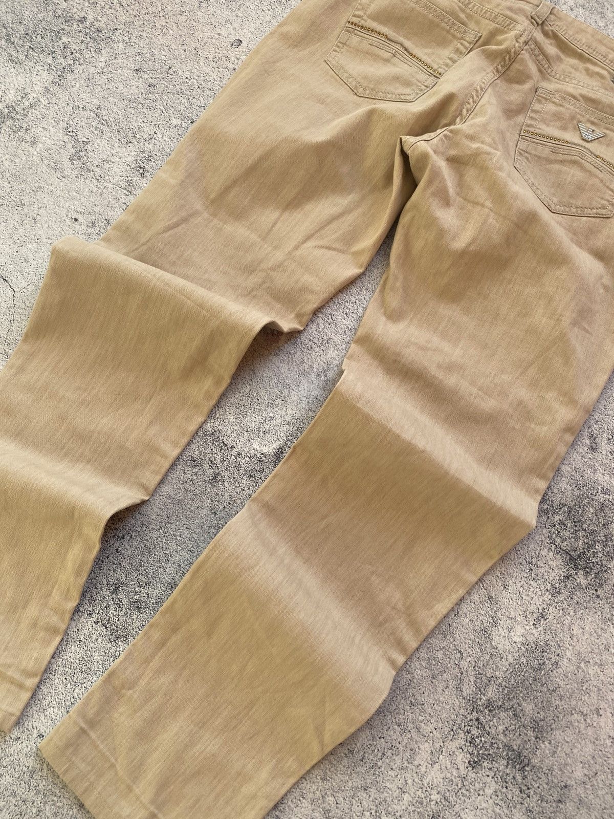 Emporio Armani Vintage Rare Emporio Armani Hype Metal Logo Y2K Jeans Size US 32 / EU 48 - 10 Thumbnail