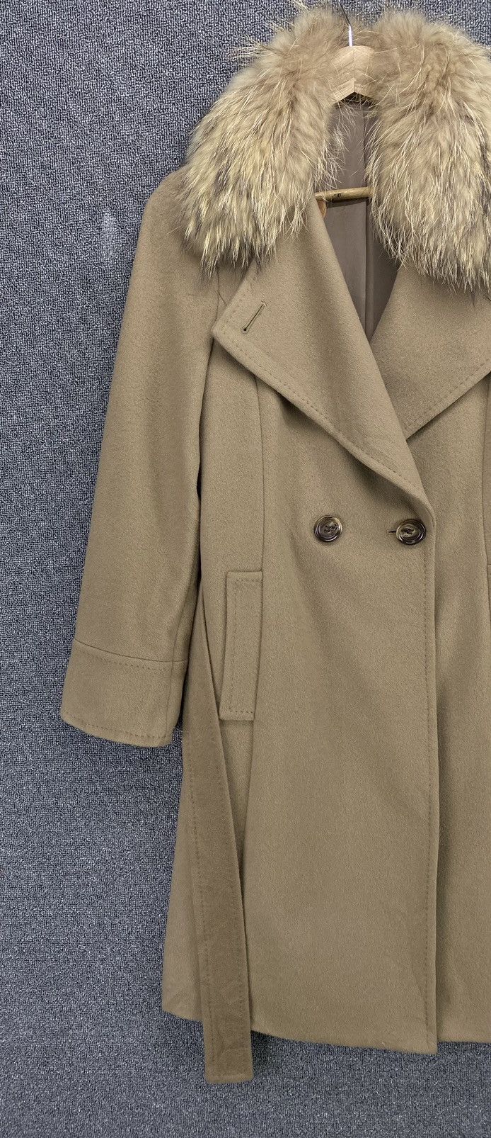 George Vintage Georges Rech Paris Wool Long Jacket Size XS / US 0-2 / IT 36-38 - 3 Thumbnail