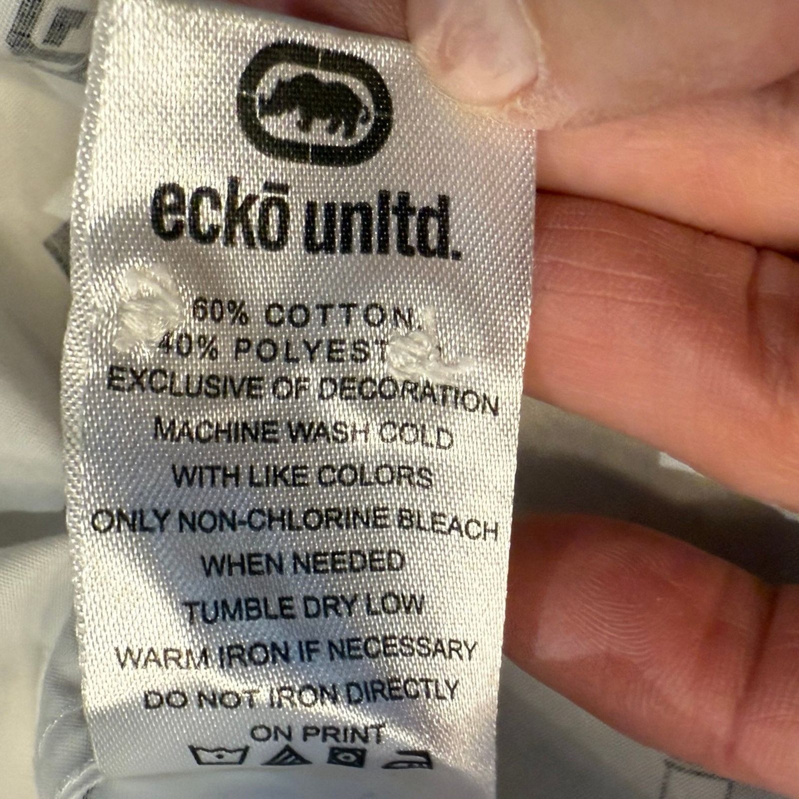 Ecko Unltd. Ecko Men’s Medium White & Black Short Sleeve Button Up Shirt Size US M / EU 48-50 / 2 - 7 Thumbnail