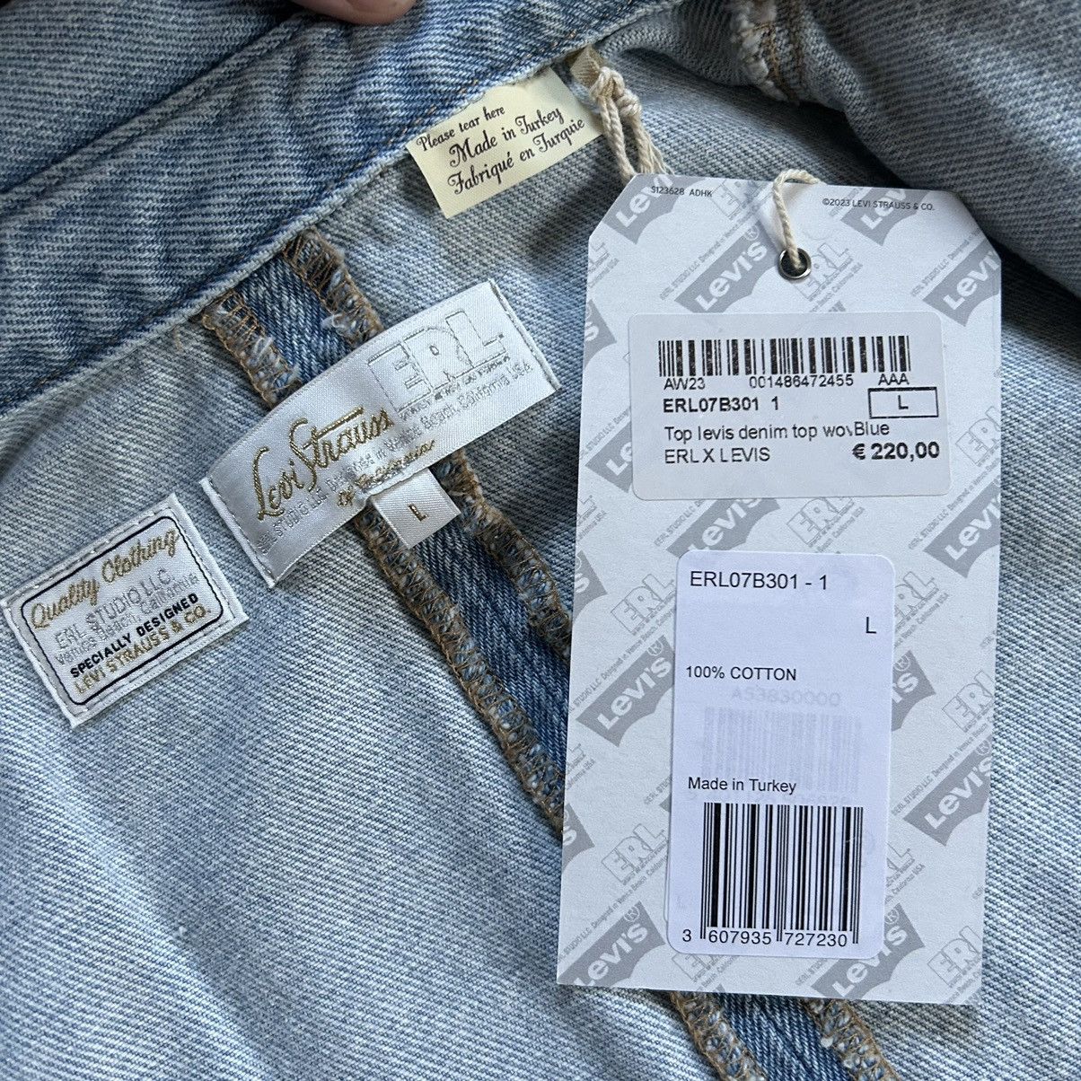 ERL × Levi's LiGHT BLUE STONE WASH FiTTED DENiM SHiRT A53830000 Size L / US 10 / IT 46 - 7 Thumbnail