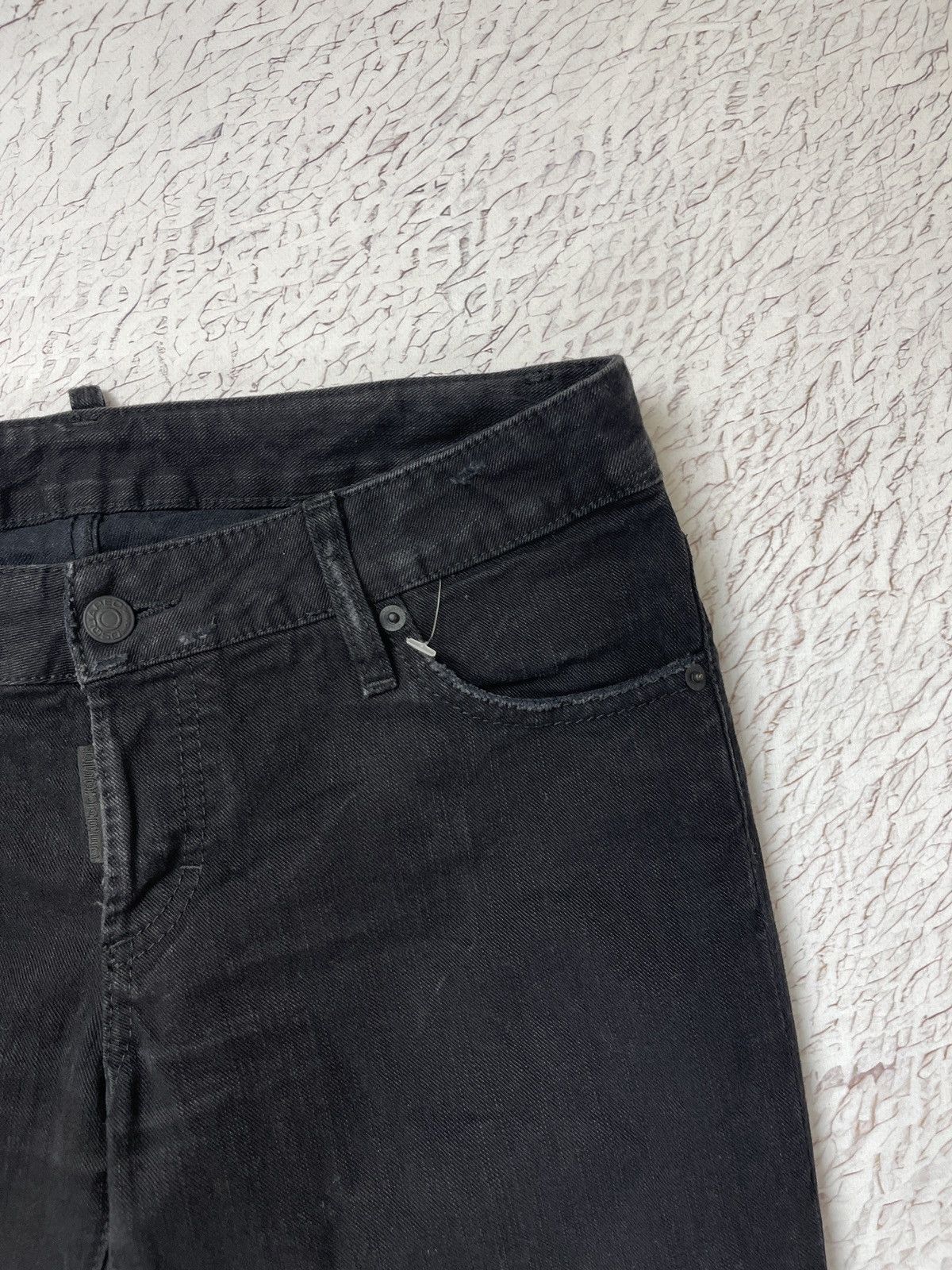 Dsquared2 Dsquared d2 black basic denim jeans pants leg zippers Size 28" / US 6 / IT 42 - 16 Thumbnail