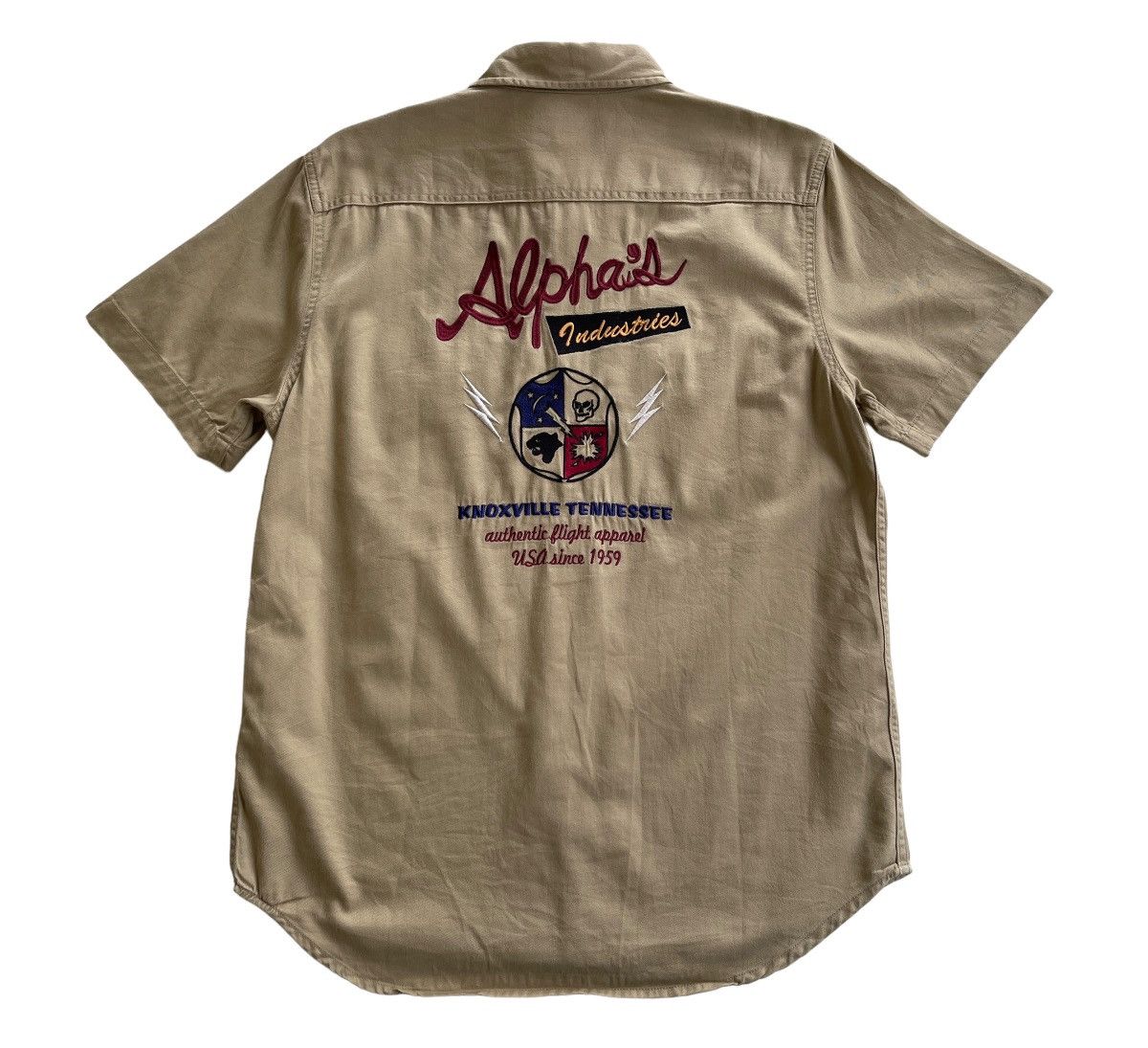Alpha Industries Vintage Alpha Knoxville Tennesse Embroidery Logo Shirt Size US L / EU 52-54 / 3 - 4 Thumbnail