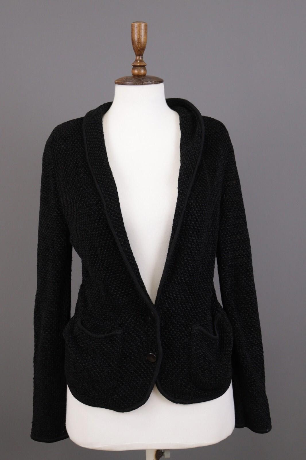 Christian Dior Monsieur Mondi Black Cable Knit Pockets 2 Button Sweater Size 38 / M Size M / US 6-8 / IT 42-44 - 1 Thumbnail