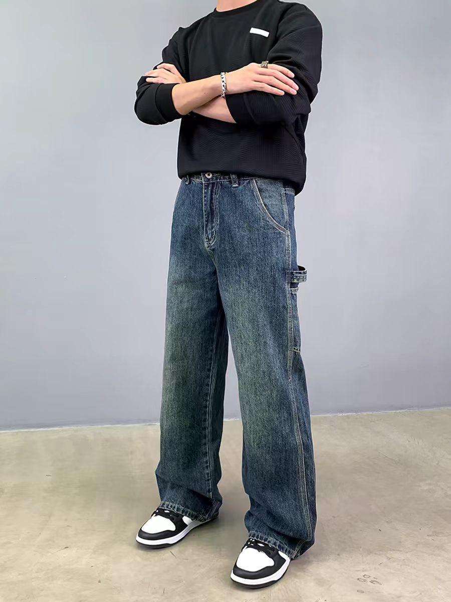 Japanese Brand × Vintage Vintage high street washed and distressed work jeans Size US 36 / EU 52 - 1 Thumbnail