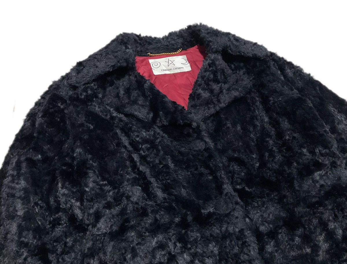 Issey Miyake 🔥Archived Vintage Tsumori Chisato Black Fur Belt Coat Size M / US 6-8 / IT 42-44 - 2 Thumbnail
