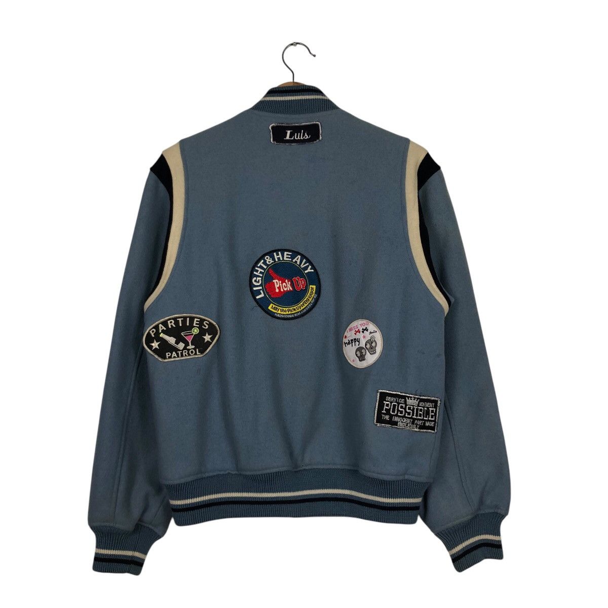 Japanese Brand 📌Vintage Wool Varsity Jacket Mac Beth Big Logo Full Patches Size US L / EU 52-54 / 3 - 9 Thumbnail