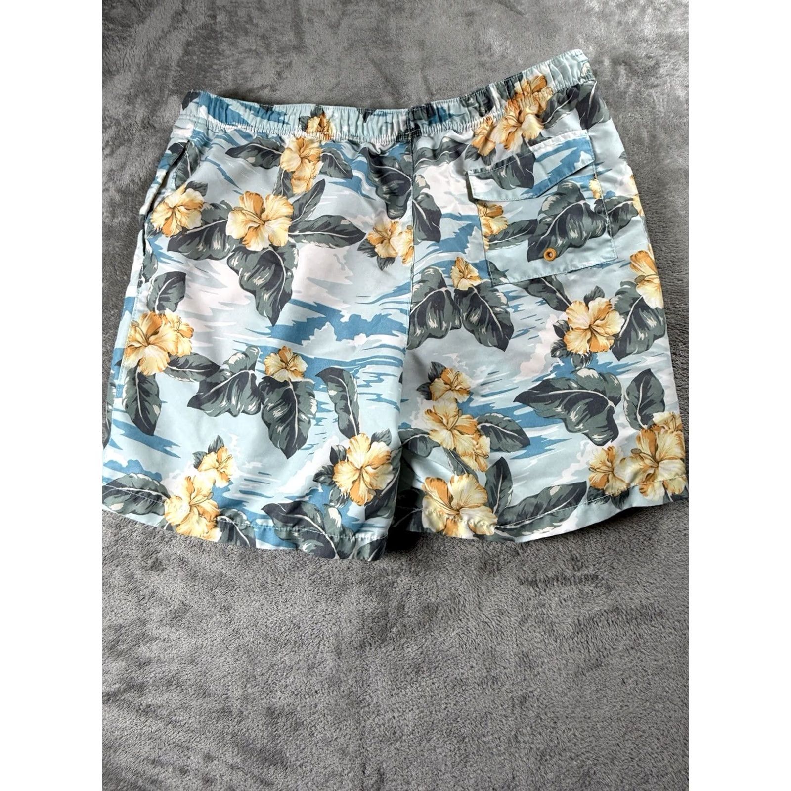 Tommy Bahama Tommy Bahama Men's XXL Blue Floral Swim Trunks Beach Boating Hawaiian Resort Size US 39 - 2 Thumbnail