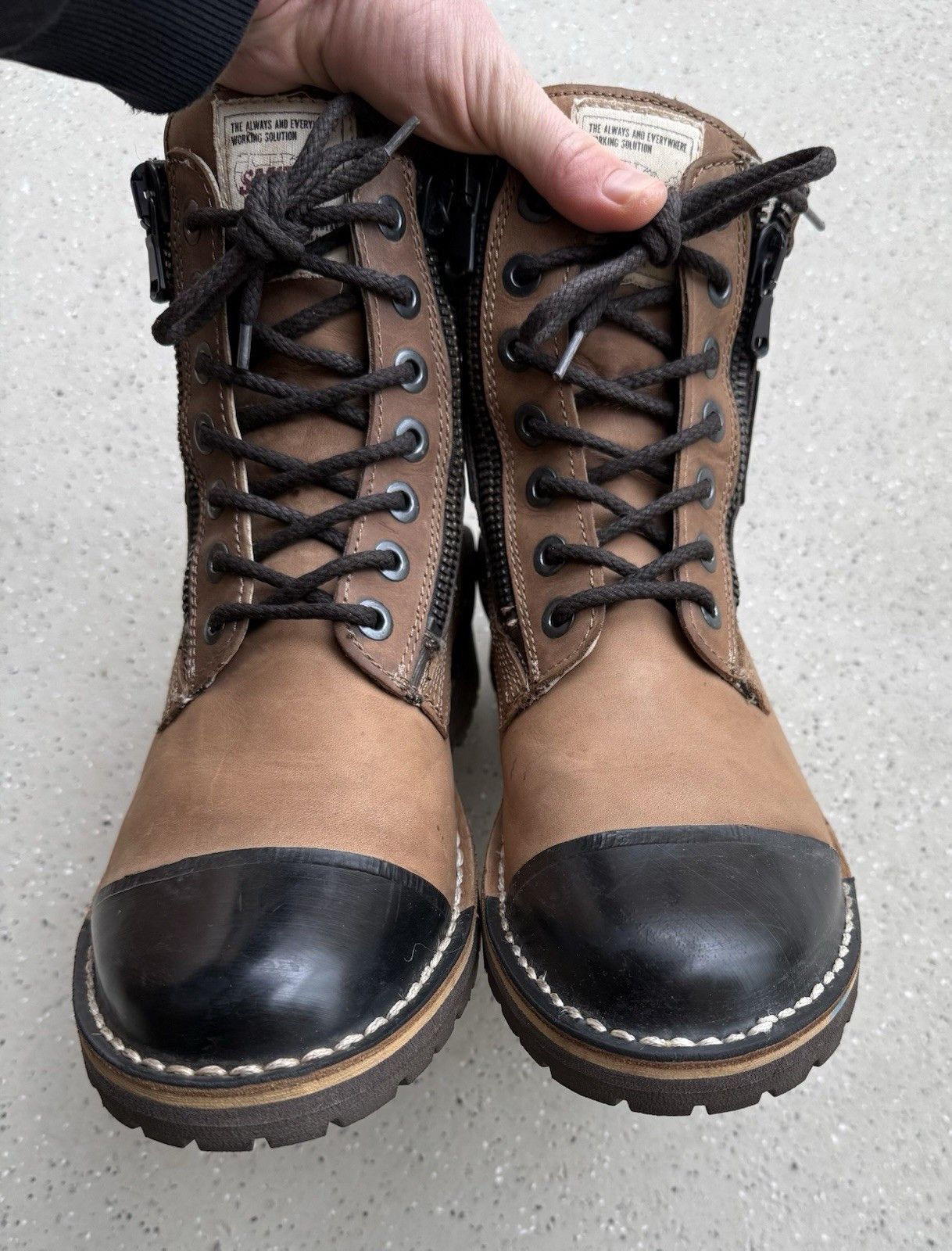 Smith's American Smith's American Combat Boots Mens Rare Rubber Avant Garde Size US 7.5 / EU 40-41 - 11 Thumbnail