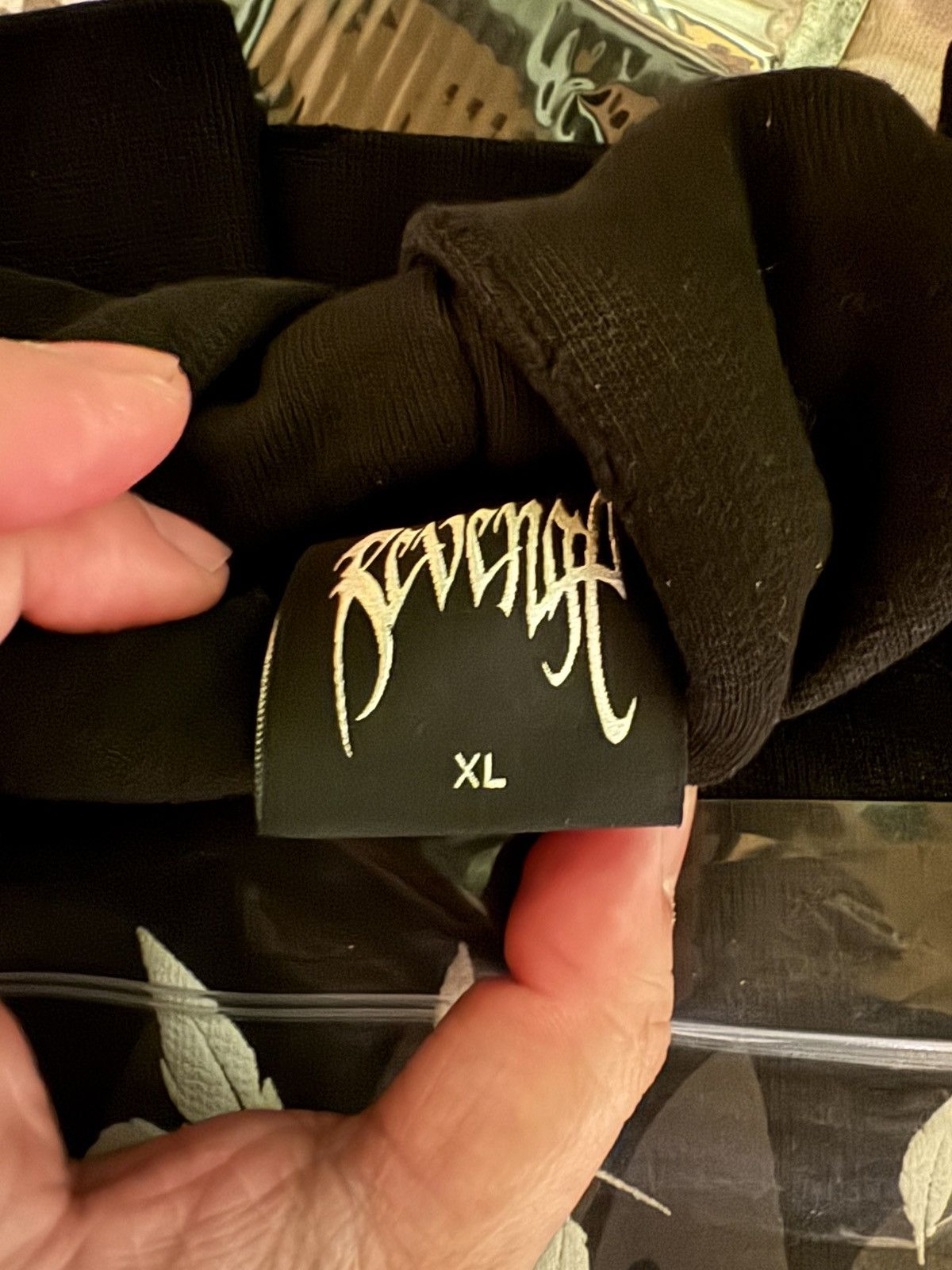 Revenge Revenge Dove Distressed Treated Hoodie Black/White Size US XL / EU 56 / 4 - 4 Thumbnail