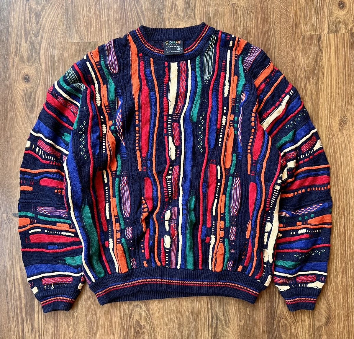 Coogi Rare Coogi 3D Knit / Sweater (Red/Blue/Green/Orange) Size US L / EU 52-54 / 3 - 1 Thumbnail