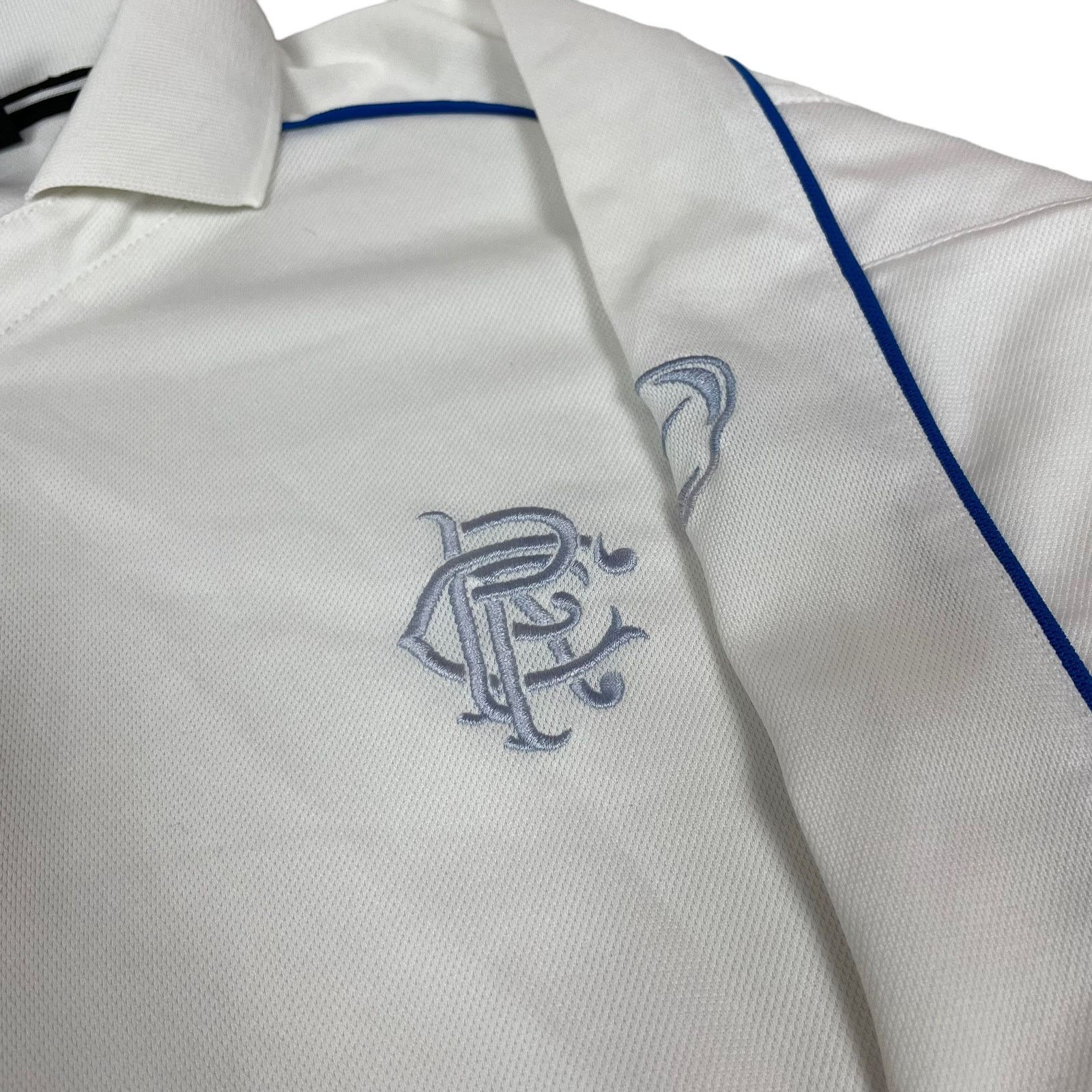 Nike × Vintage Nike Team Men's White Swoosh Glasgow Rangers Jersey 2XL Size US XXL / EU 58 / 5 - 4 Thumbnail