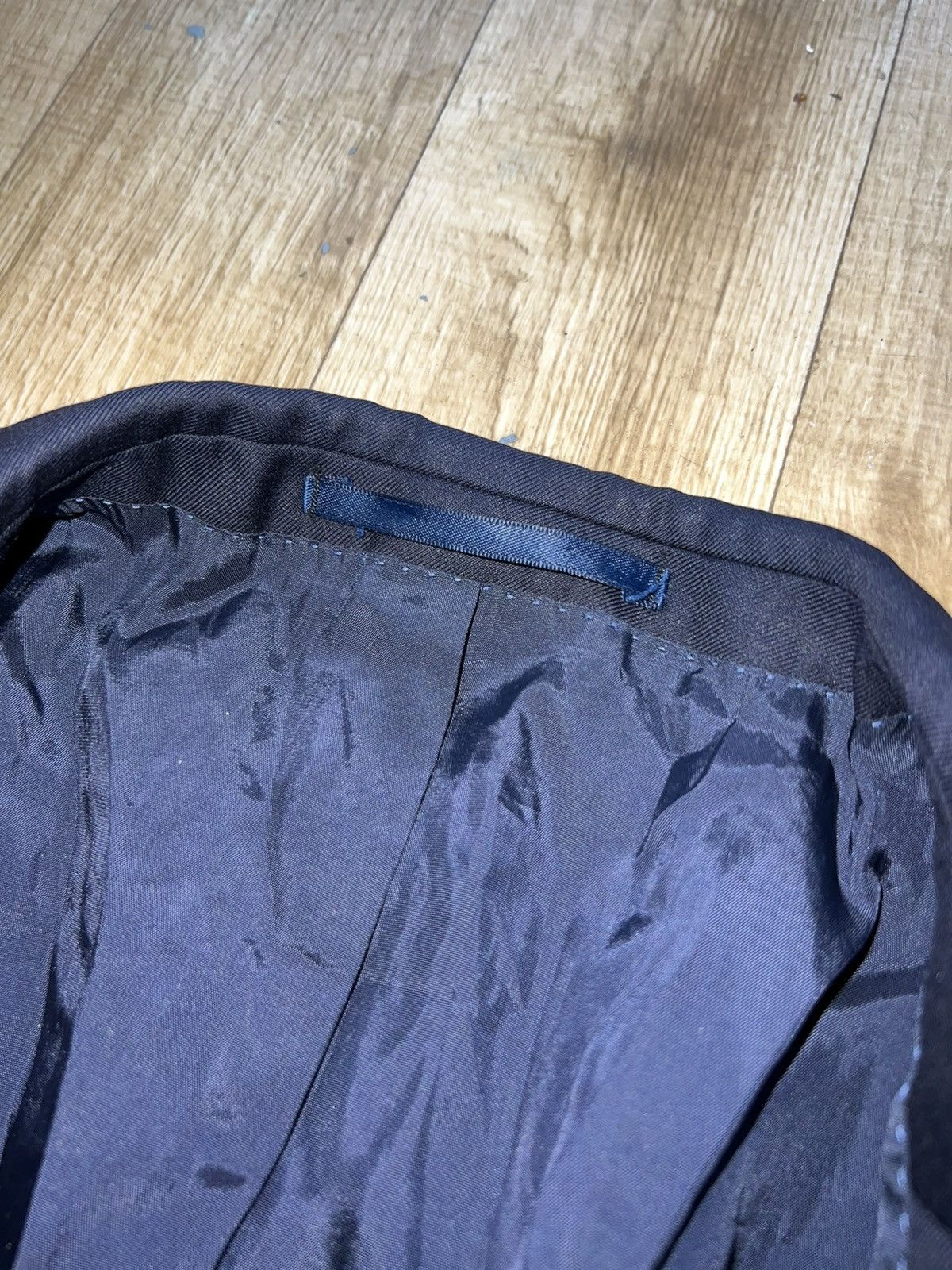 Loro Piana × Vintage Loro Piana Navy Blazer Jacket luxury made in Italy Size 50L - 9 Thumbnail