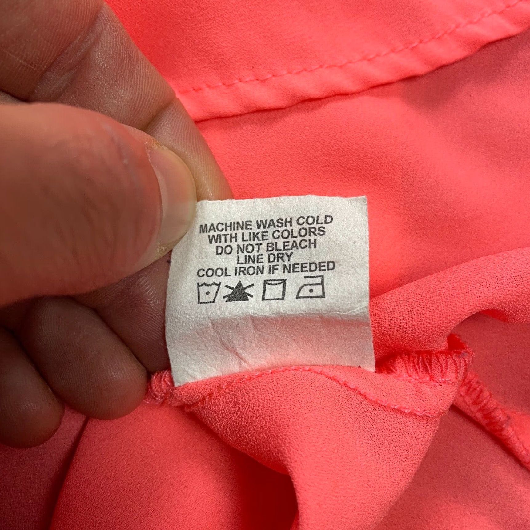 Vintage Living Doll Blouse Womens XL Orange Solid V-Neck Short Sleeve Chiffon Casual Top Size XL / US 12-14 / IT 48-50 - 6 Thumbnail