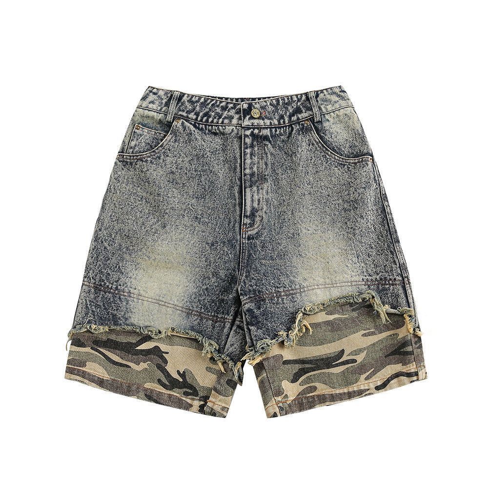 Other Patchwork Camo Jean Shorts Size US 34 / EU 50 - 3 Thumbnail