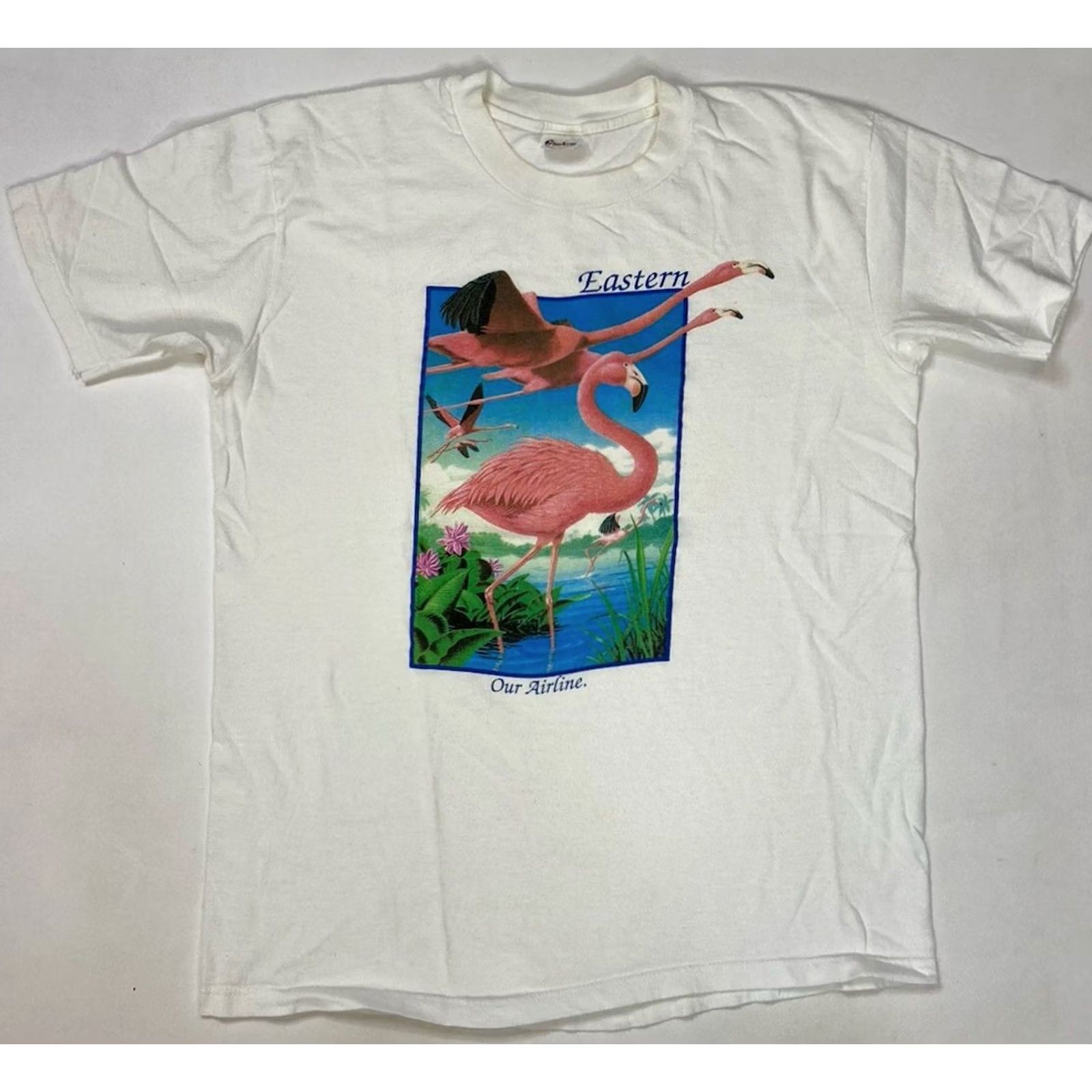 Vintage VINTAGE Eastern Airlines Graphic T-shirt Men Medium USA 90s Single Stitch Shirt Adult Medium White Cotton 90s USA Mens Graphics Size US M / EU 48-50 / 2 - 2 Thumbnail