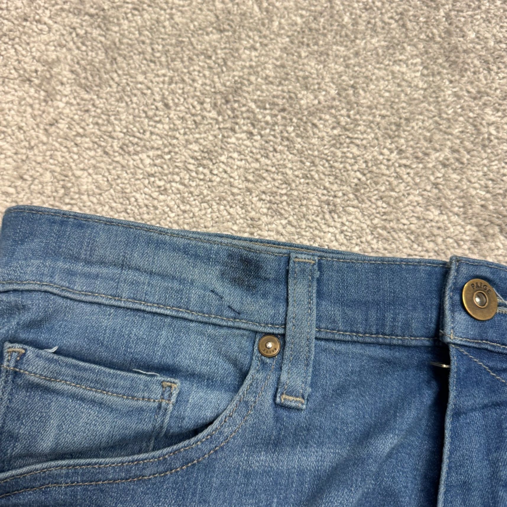 Paige Paige Federal Pair Jeans Men 34 Slim Fit Denim Blue Medium Wash 5-Pocket Logo USA Designer 2010s Mens Size US 34 / EU 50 - 7 Thumbnail