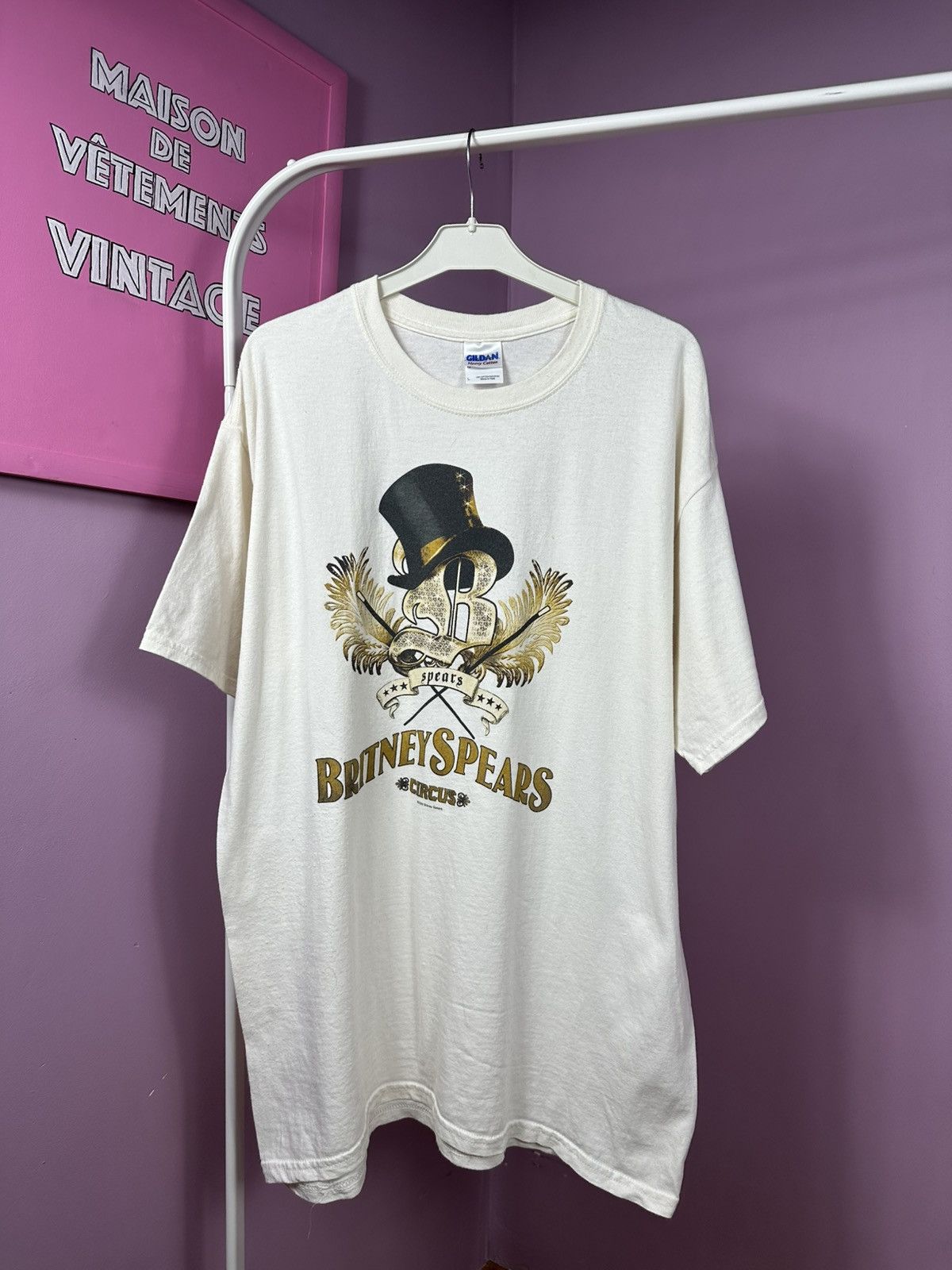 Gildan 2009 Britney Spears Circus Merch T Shirt Vintage Printed Tee Size US L / EU 52-54 / 3 - 1 Thumbnail