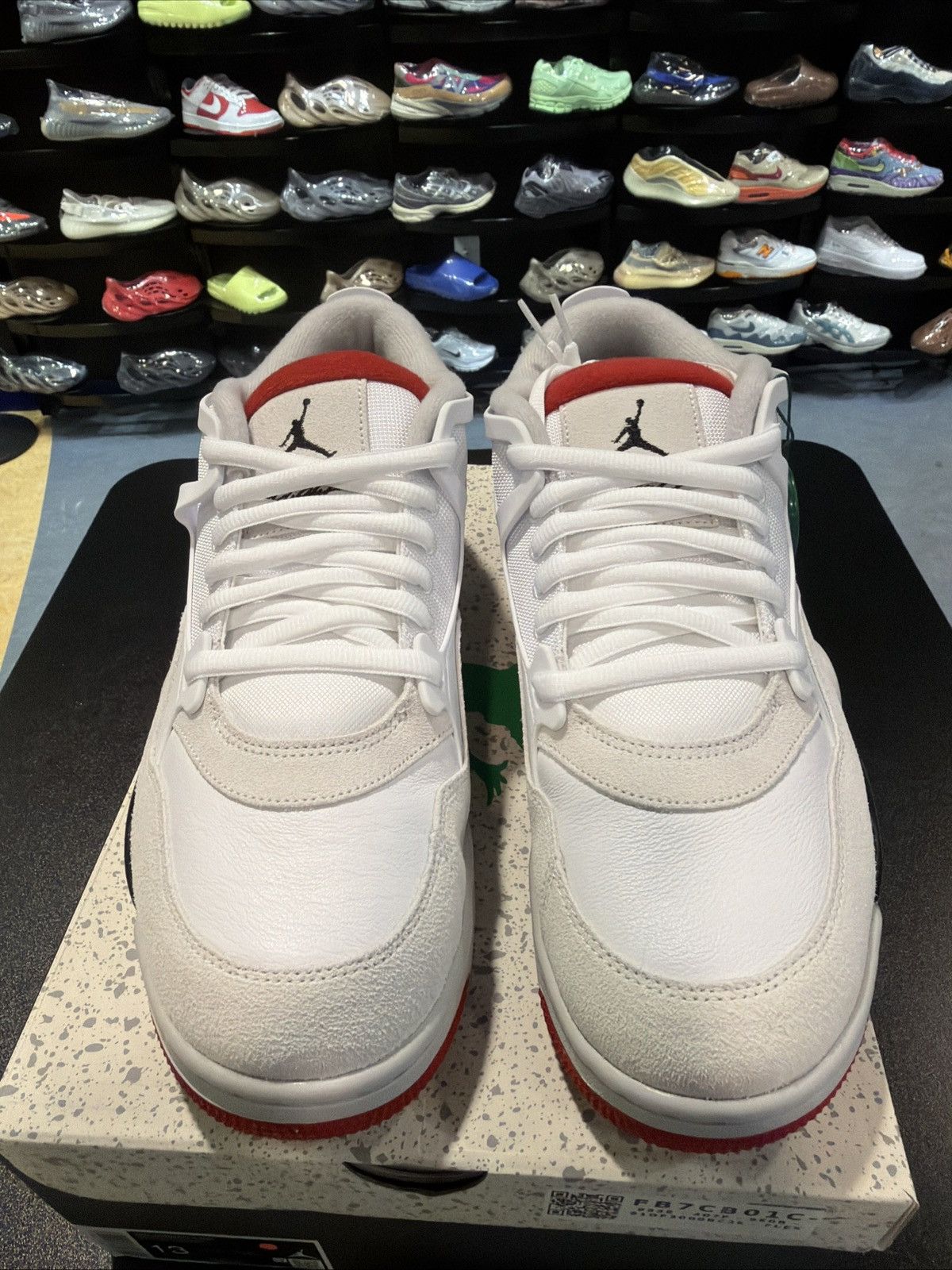 Jordan Brand Nike Men's Air Jordan 4 RM Size 13 White Fire Red Brand New Size US 13 / EU 46 - 6 Thumbnail