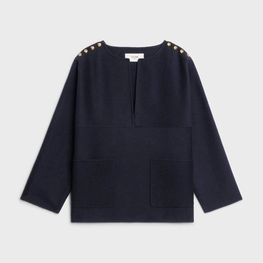 image of Celine O1Bcso1Str0224 2V49G6700.07Mi Jacket In Midnight, Women's (Size 2XL)