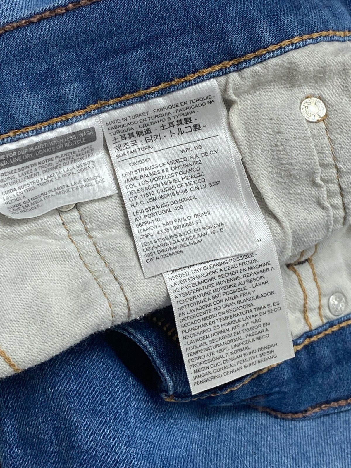 Jean Vintage LEVI'S Denim Blue Jeans 514 Size US 36 / EU 52 - 7 Thumbnail