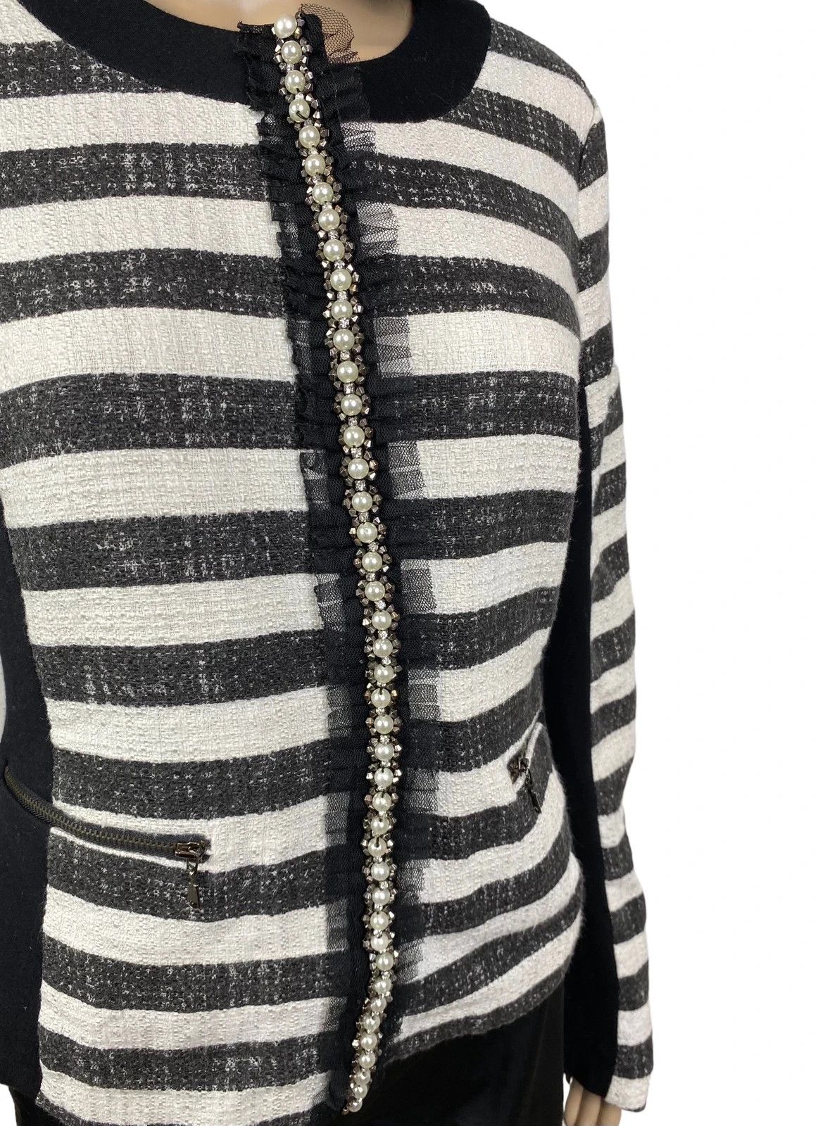 Pinko Pinko Striped Cotton Jacket size IT44 GB12 Size M / US 6-8 / IT 42-44 - 6 Thumbnail