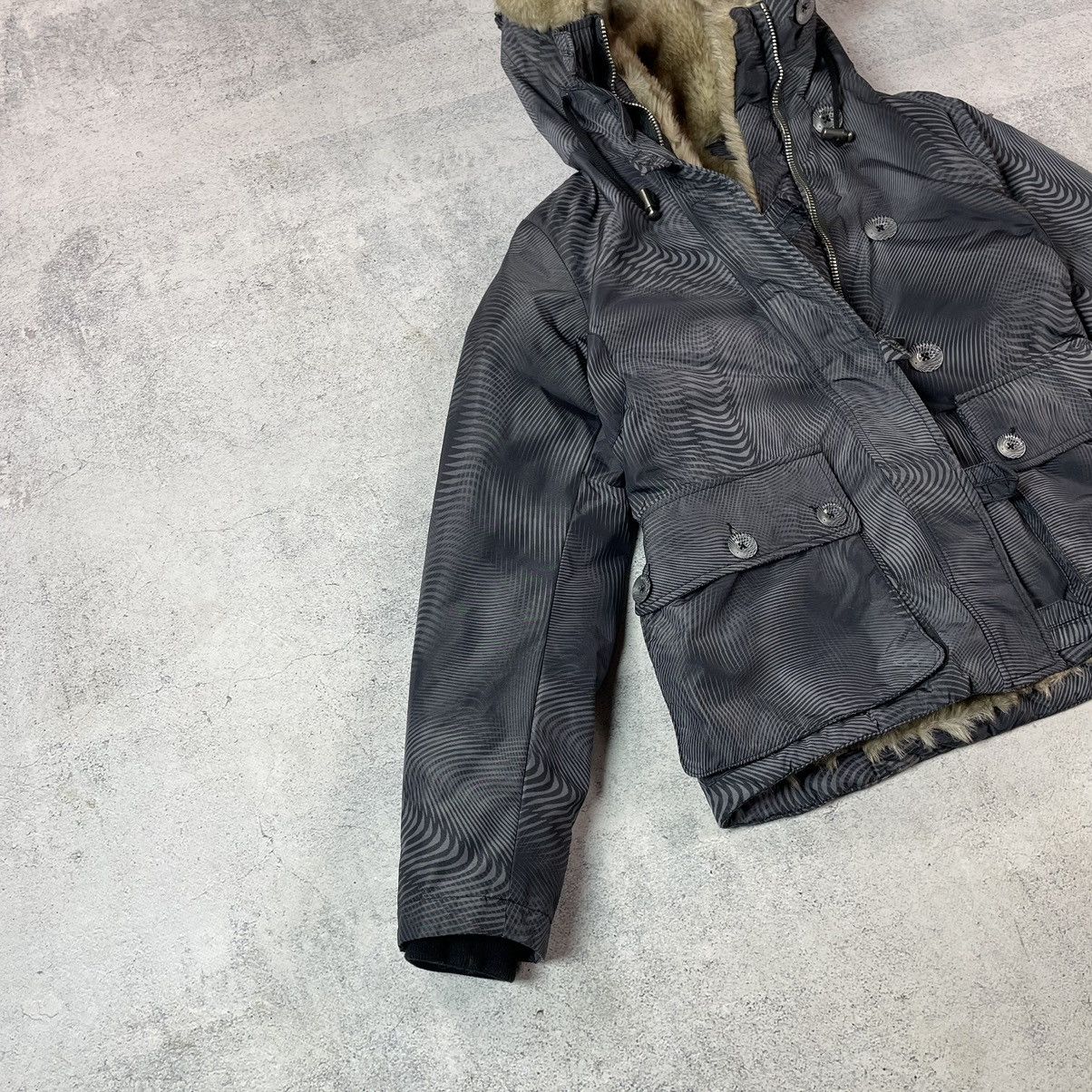 If Six Was Nine × Japanese Brand × Napapijri Avant Garde Opium Y2K Faux Fur Jacket Rick Owens Carti Style Size S / US 4 / IT 40 - 2 Thumbnail
