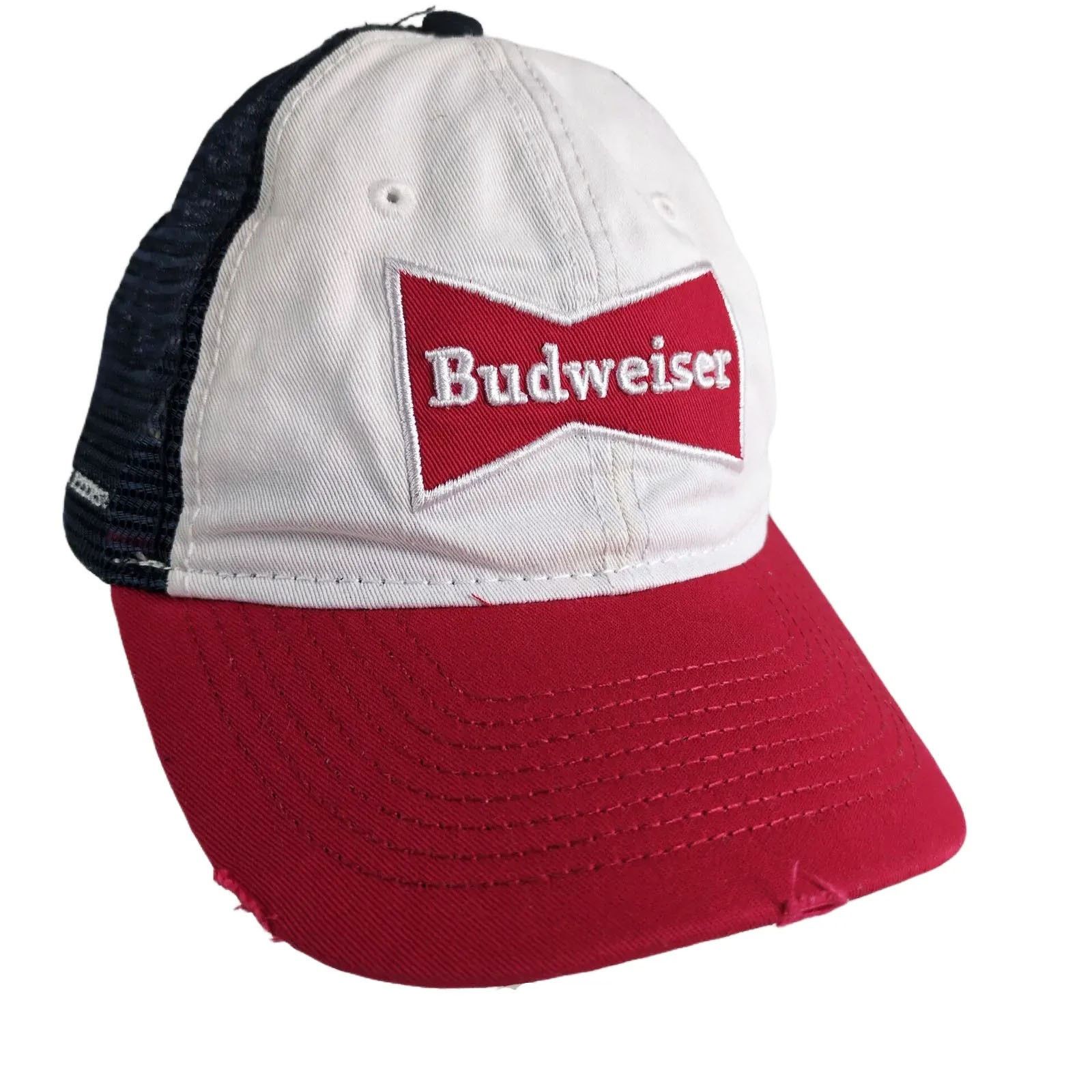 Vintage Anheuser-Busch BUDWEISER Beer Trucker Mesh Baseball Hat Size ONE SIZE - 1 Thumbnail