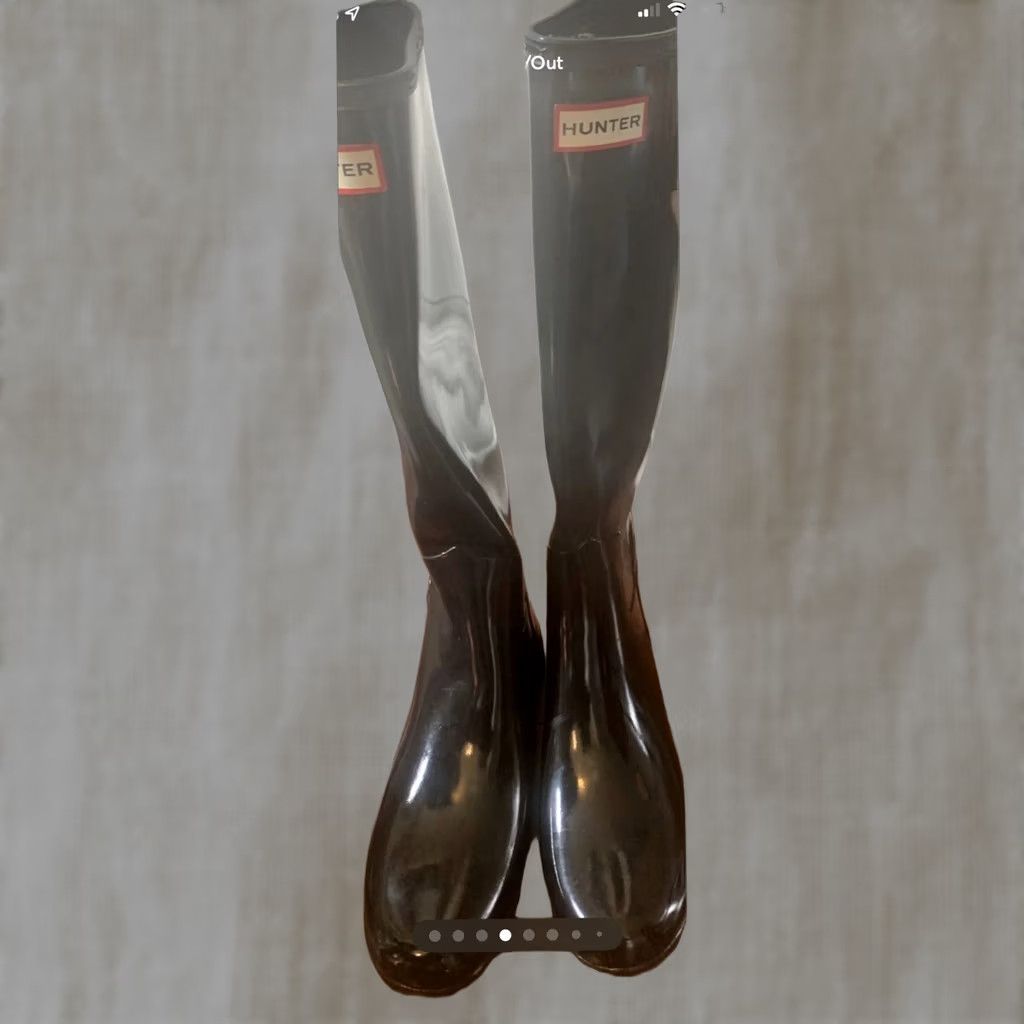 Hunter Hunter Women's Original Classic Tall Rain Boots Rubber Black Matte Sz 9 Size US 9 / IT 39 - 1 Thumbnail
