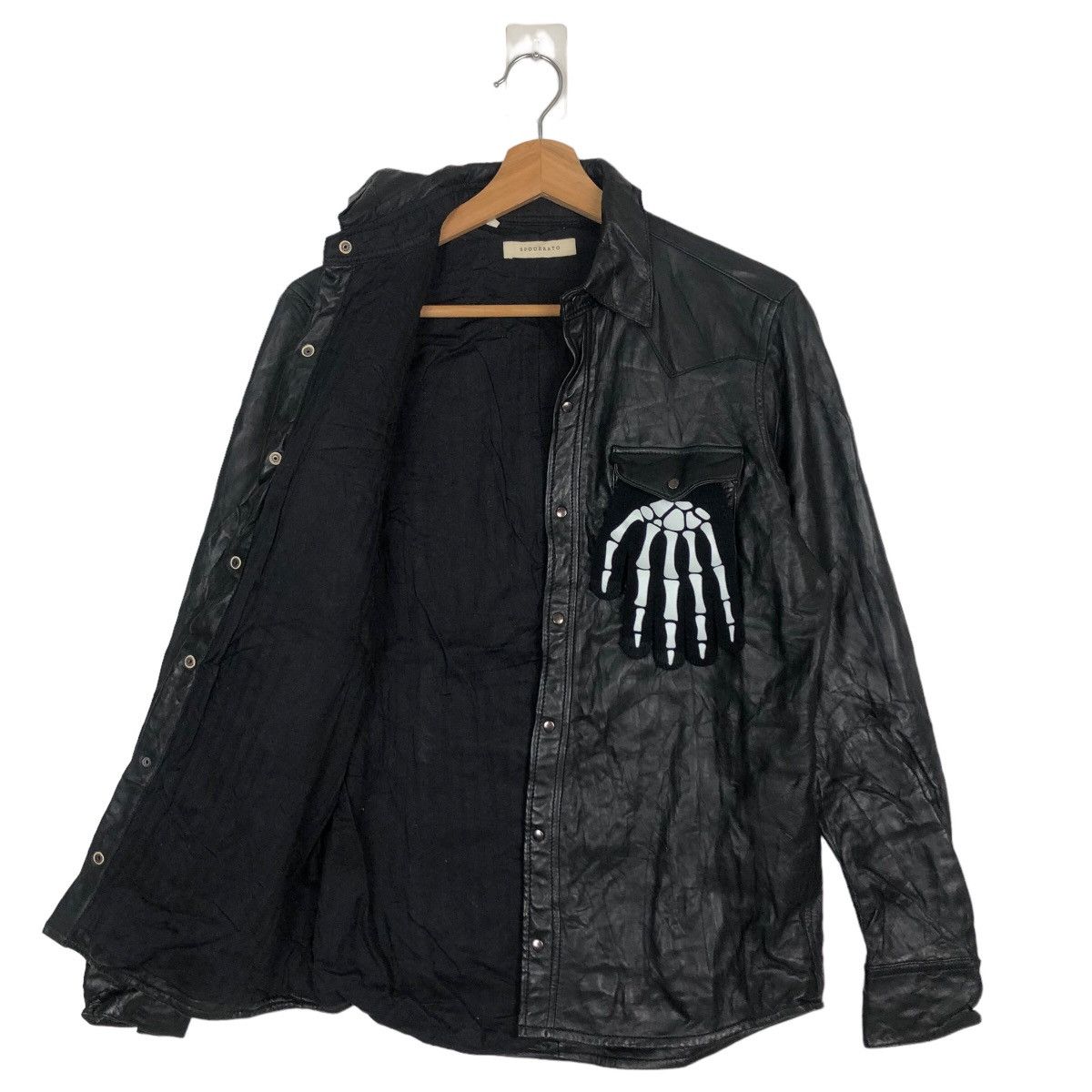 Japanese Brand VINTAGE SOFT LEATHER JACKET SFODERATO SHIRTS JACKET Size US M / EU 48-50 / 2 - 8 Thumbnail