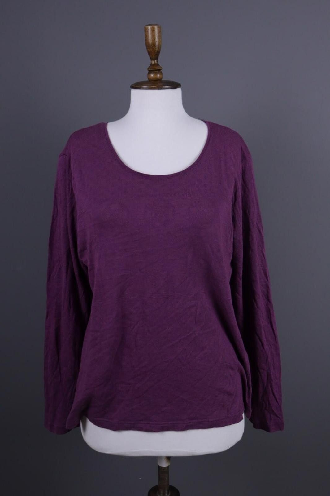 Designer Gudrun Sjoden Purple Long Sleeve Top Shirt Pullover Size XL Size XL / US 12-14 / IT 48-50 - 1 Thumbnail