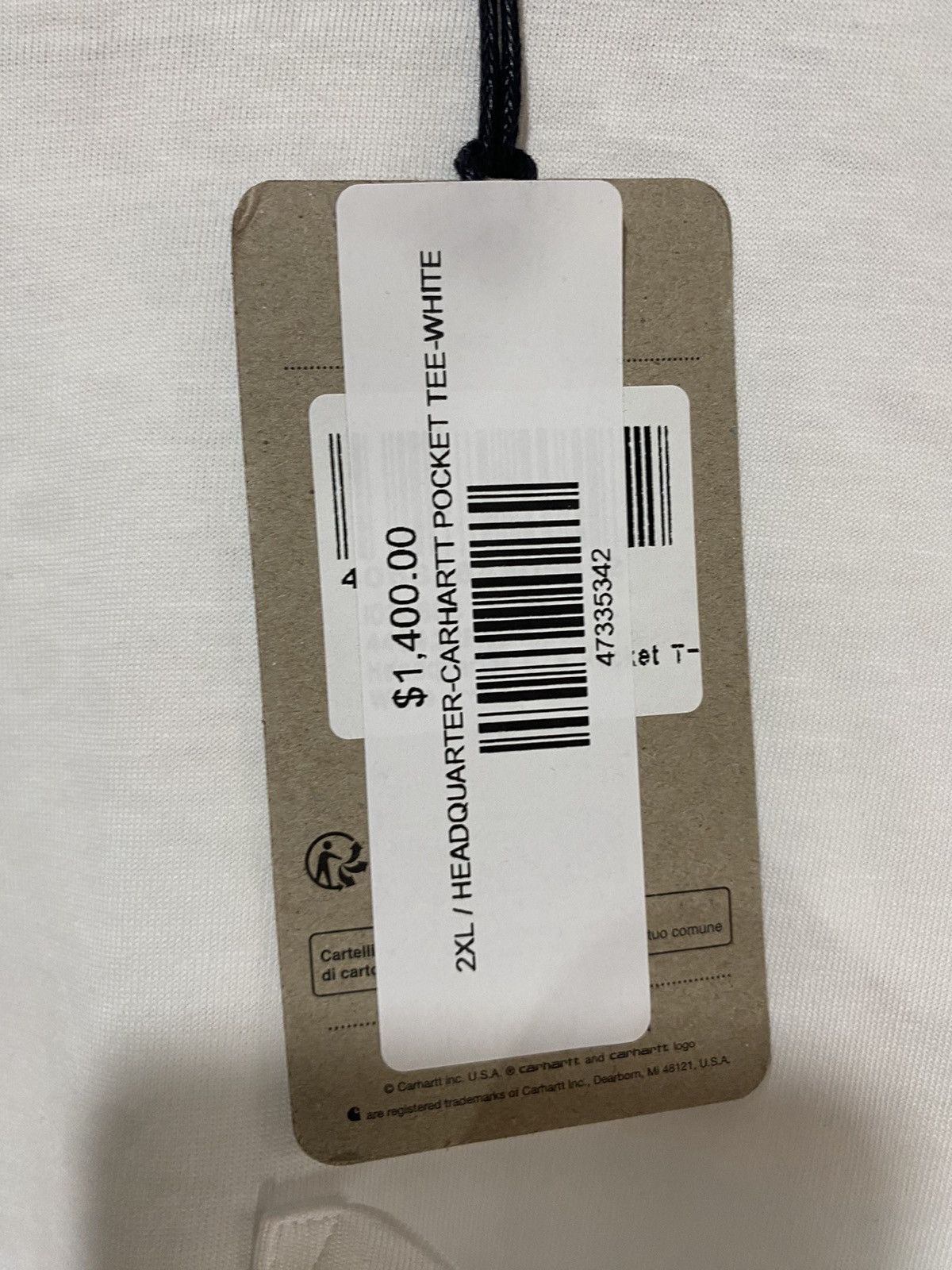 Carhartt Wip Carhartt Wip x headquarters size XXL white t-shirt new Size US XXL / EU 58 / 5 - 5 Thumbnail