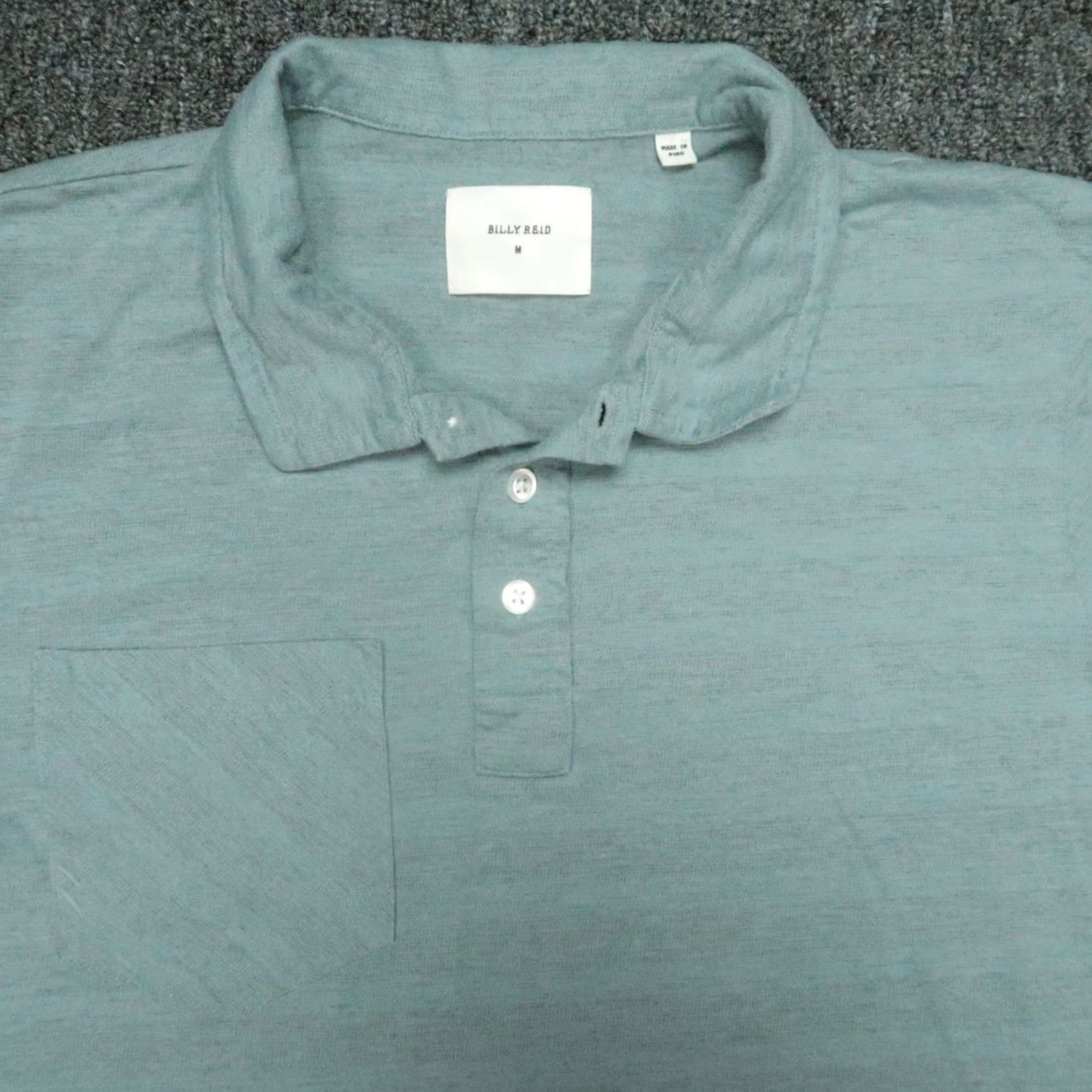 Billy Reid VINTAGE? Billy Reid Shirt Mens Medium Blue Polo Short Sleeve Lightweight Size US M / EU 48-50 / 2 - 2 Thumbnail