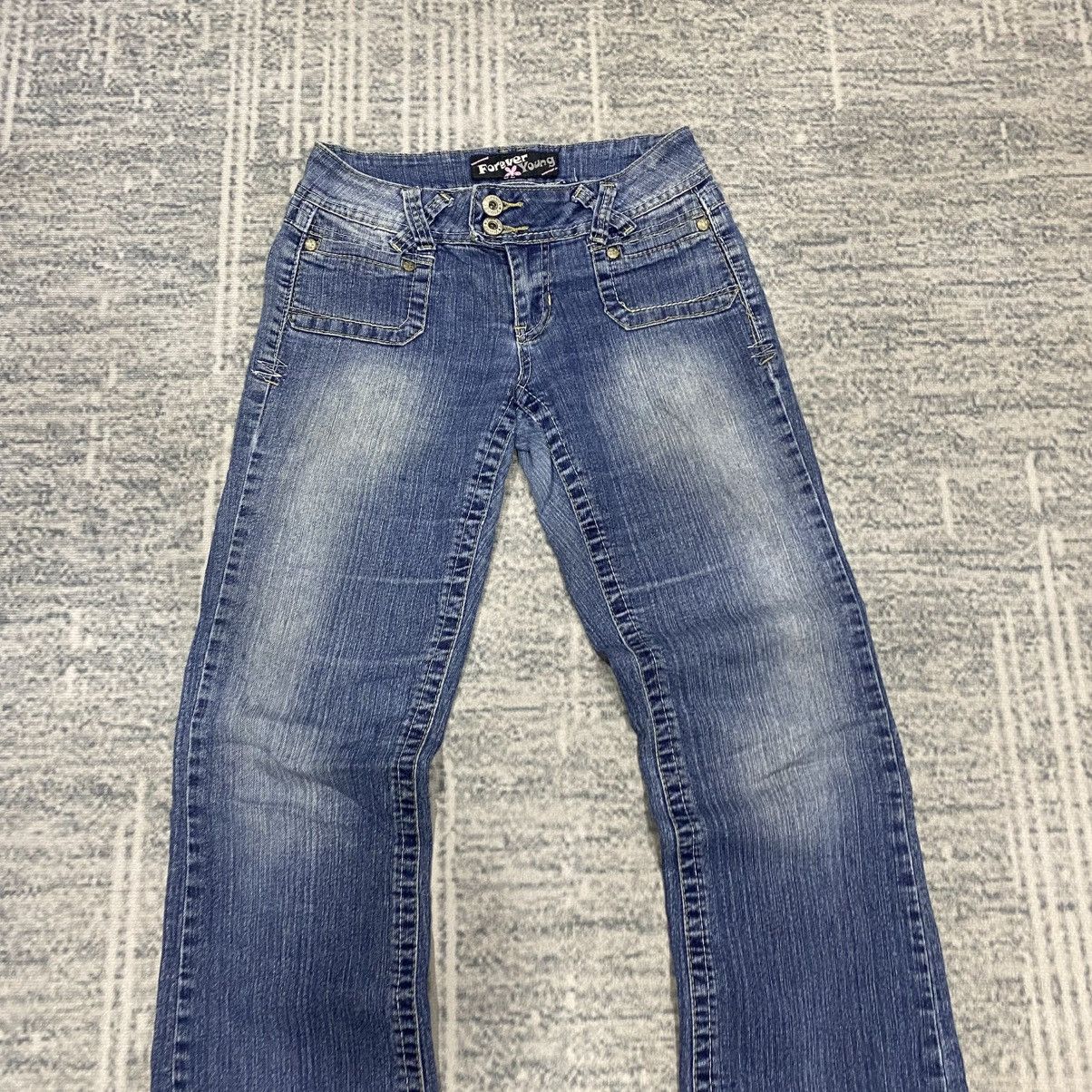 Japanese Brand Flared🔥 Forever Young Washed Bootcut Jeans Punk Lgb Size US 29 - 4 Thumbnail