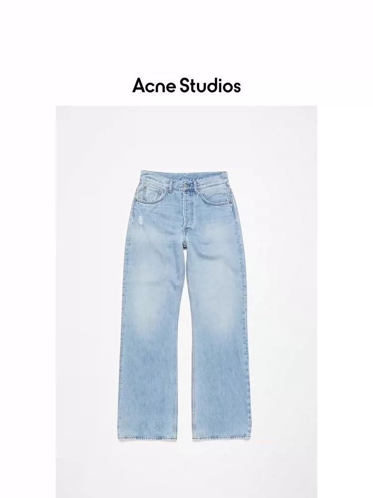acne studios Light blue straight-leg wide-leg jeans 2504-N