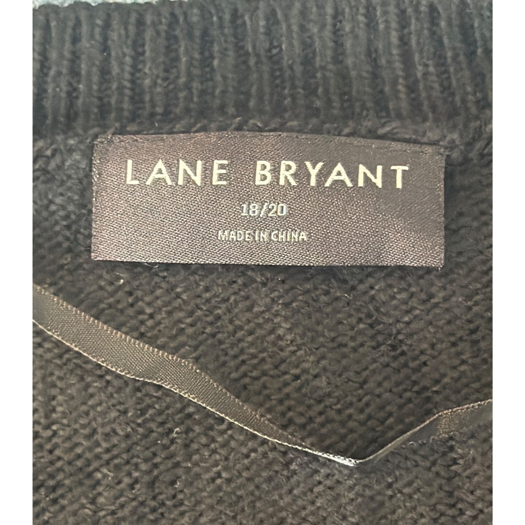 Other Lane Bryant Black Pullover Tunic Sweater V Neck Cable Link S Size XXL / US 16-18 / IT 52-54 - 5 Thumbnail