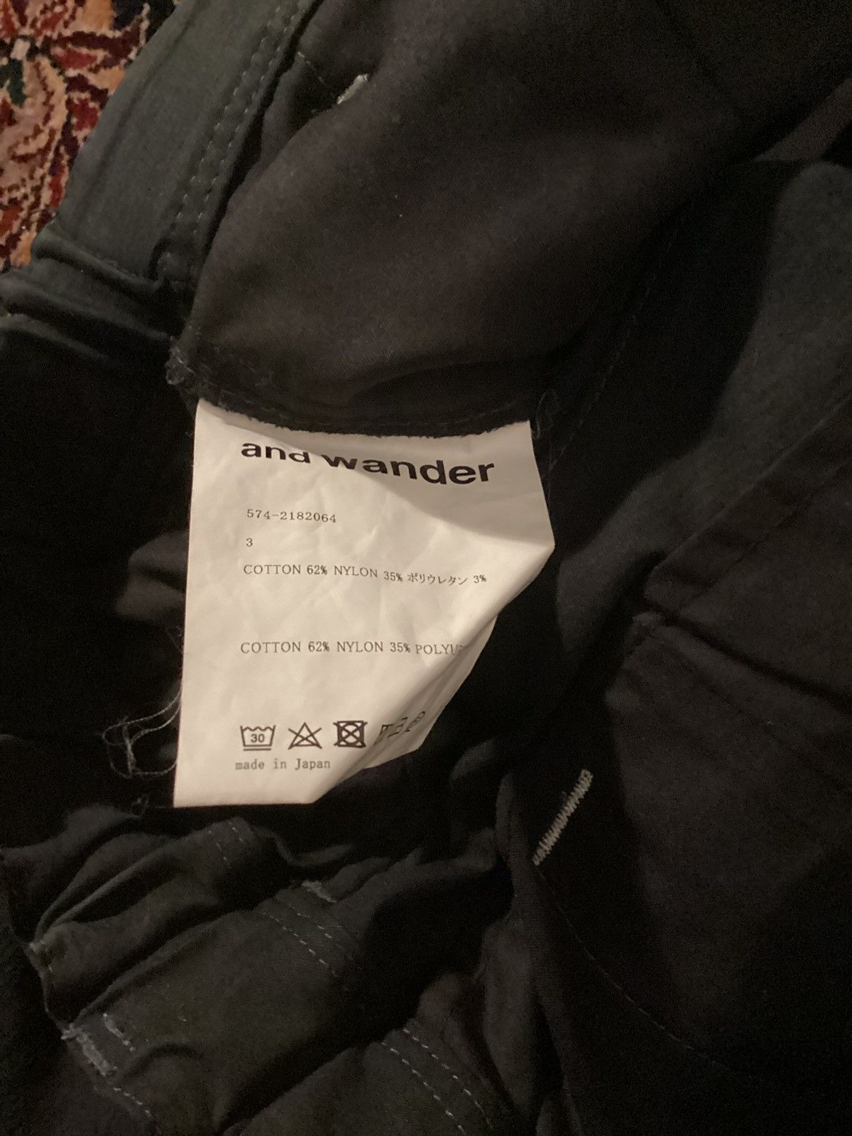 And Wander and Wader - Elasticized Black Cargo Pants - Size 3 Size US 32 / EU 48 - 8 Thumbnail
